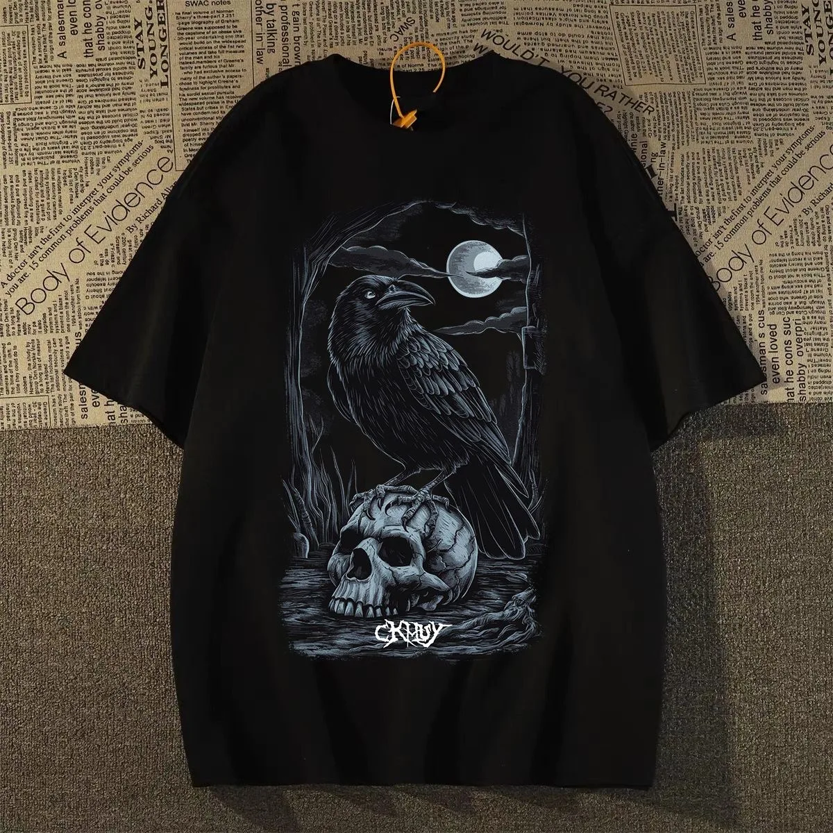 Motorcycle Crow Pure Cotton Summer Loose Trendy Brand Summer New Trendy Men and Cool Women Same Style Short Sleeves
Motorcycle Crow Pure Cotton Summer Loose Trendy Brand Summer New Trendy Men and Cool Women Same Style Short Sleeves