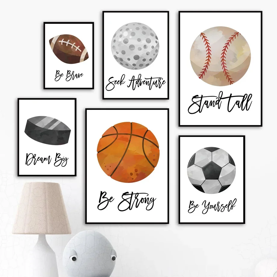 Sport Basketball Football Baseball Poster Golf Boy Girl Wall Art Mural Print Canvas Painting Wall Pictures Baby Kids Room Decor
Sport Basketball Football Baseball Poster Golf Boy Girl Wall Art Mural Print Canvas Painting Wall Pictures Baby Kids Room Decor