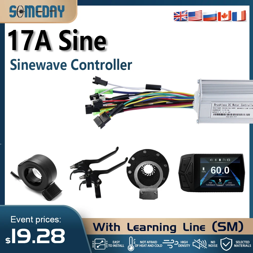 3 Mode Controller 17A SineWave 36V/48V Three-Mode Conversion Kit for 250/350W Electric Bike accessory with T24 LCD display
3 Mode Controller 17A SineWave 36V/48V Three-Mode Conversion Kit for 250/350W Electric Bike accessory with T24 LCD display