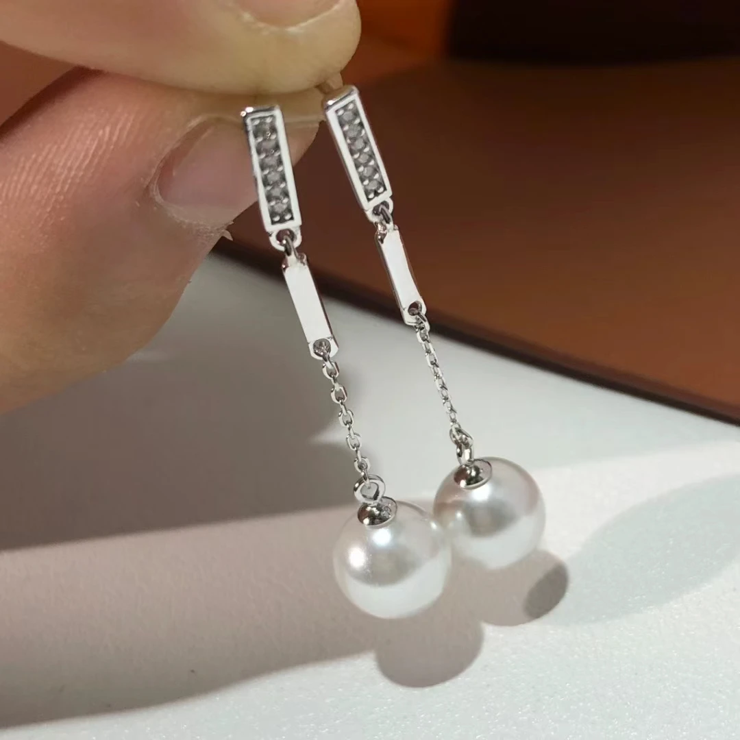 Wholesale S925 Sterling Silver Earrings Mount Findings Settings Base Mounting Parts Accessory for 7-10mm Pearls 5 pairs/lot
Wholesale S925 Sterling Silver Earrings Mount Findings Settings Base Mounting Parts Accessory for 7-10mm Pearls 5 pairs/lot
