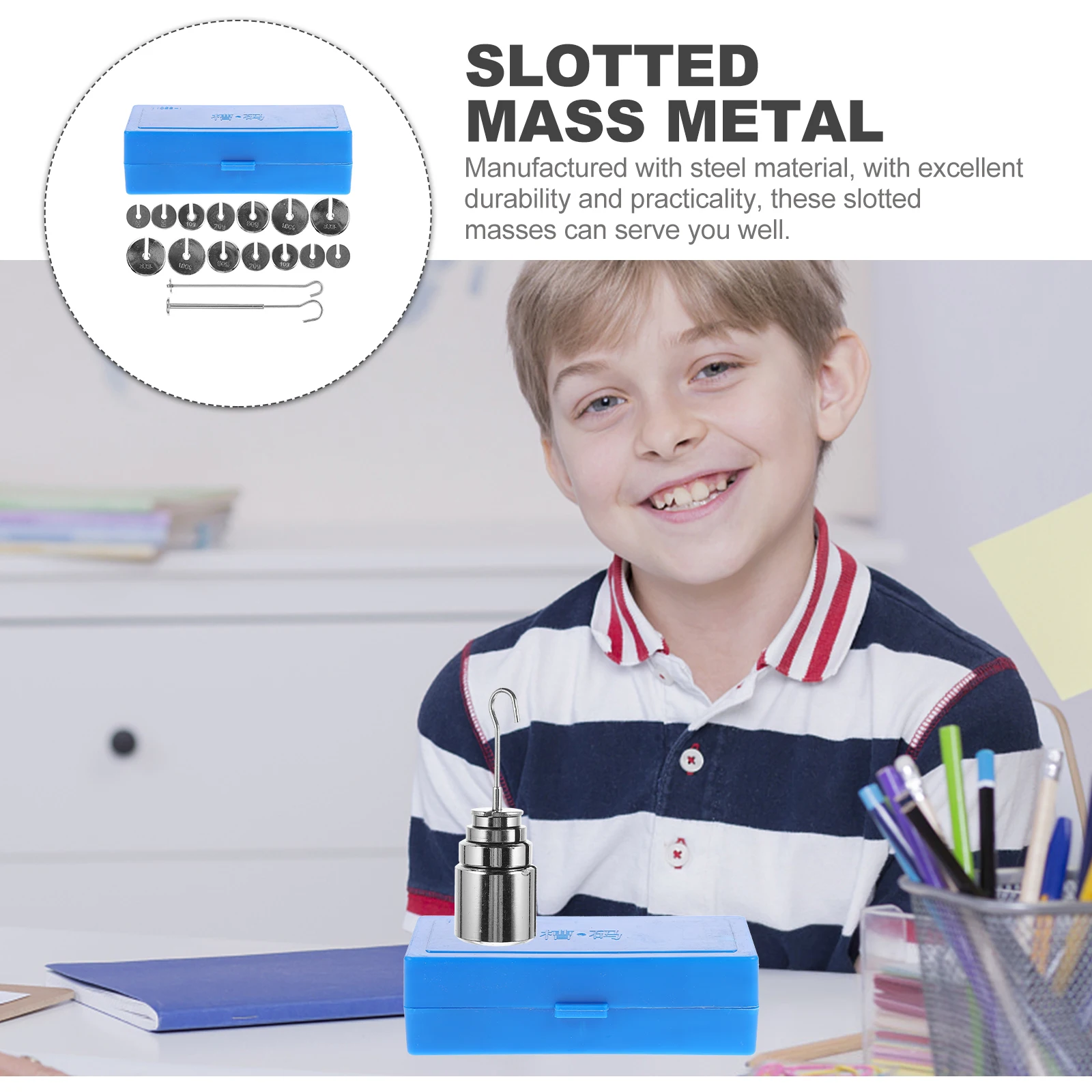 High School Slot Code Labs Slotted Weights Set Steel Metal Teaching Equipment for Experiments Smooth Professional
High School Slot Code Labs Slotted Weights Set Steel Metal Teaching Equipment for Experiments Smooth Professional