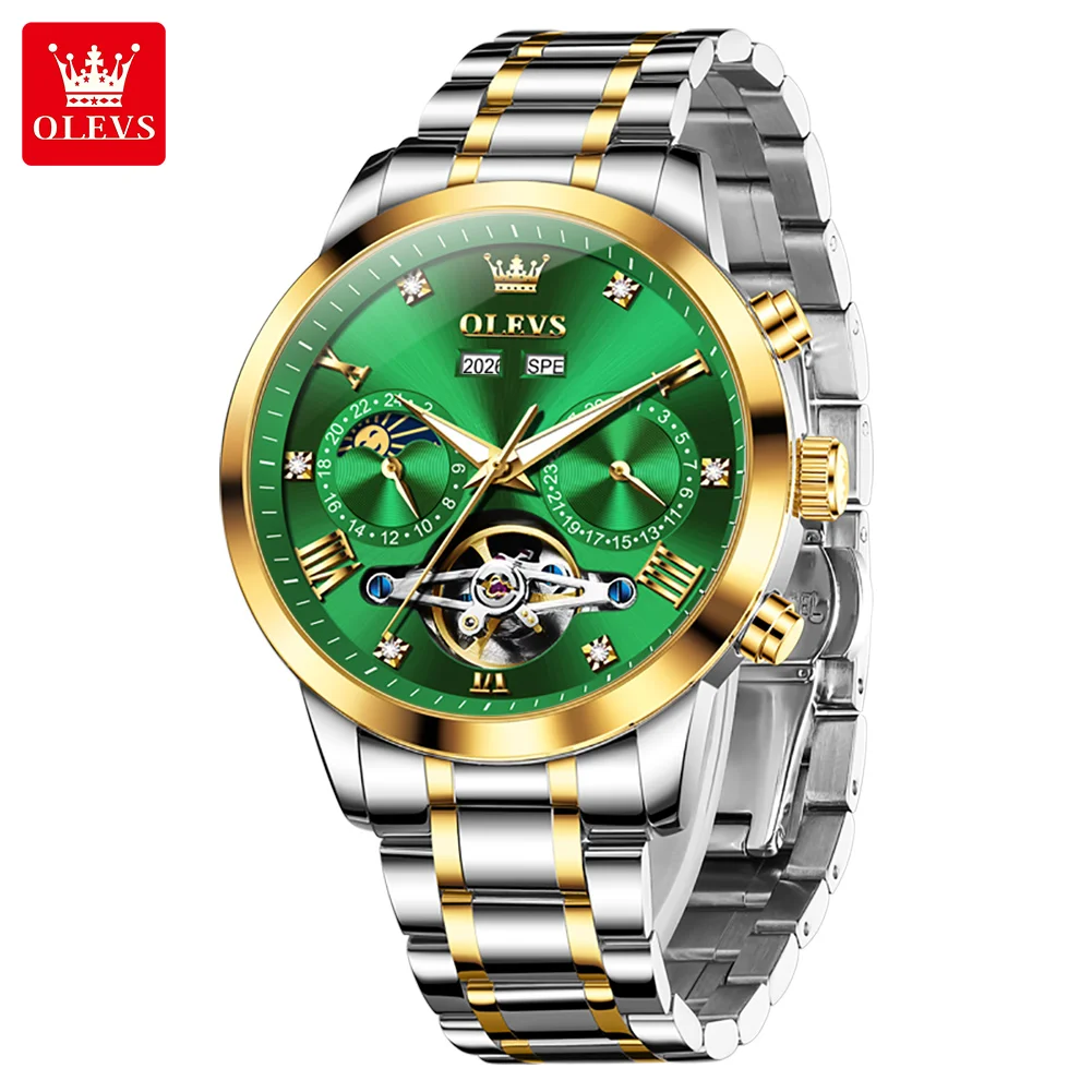 Original Fashion Top Brand OLEVS Watches For Man Automatic Mechanical Watches Waterproof Luminous Moon Phase Men Watches 7029
Original Fashion Top Brand OLEVS Watches For Man Automatic Mechanical Watches Waterproof Luminous Moon Phase Men Watches 7029