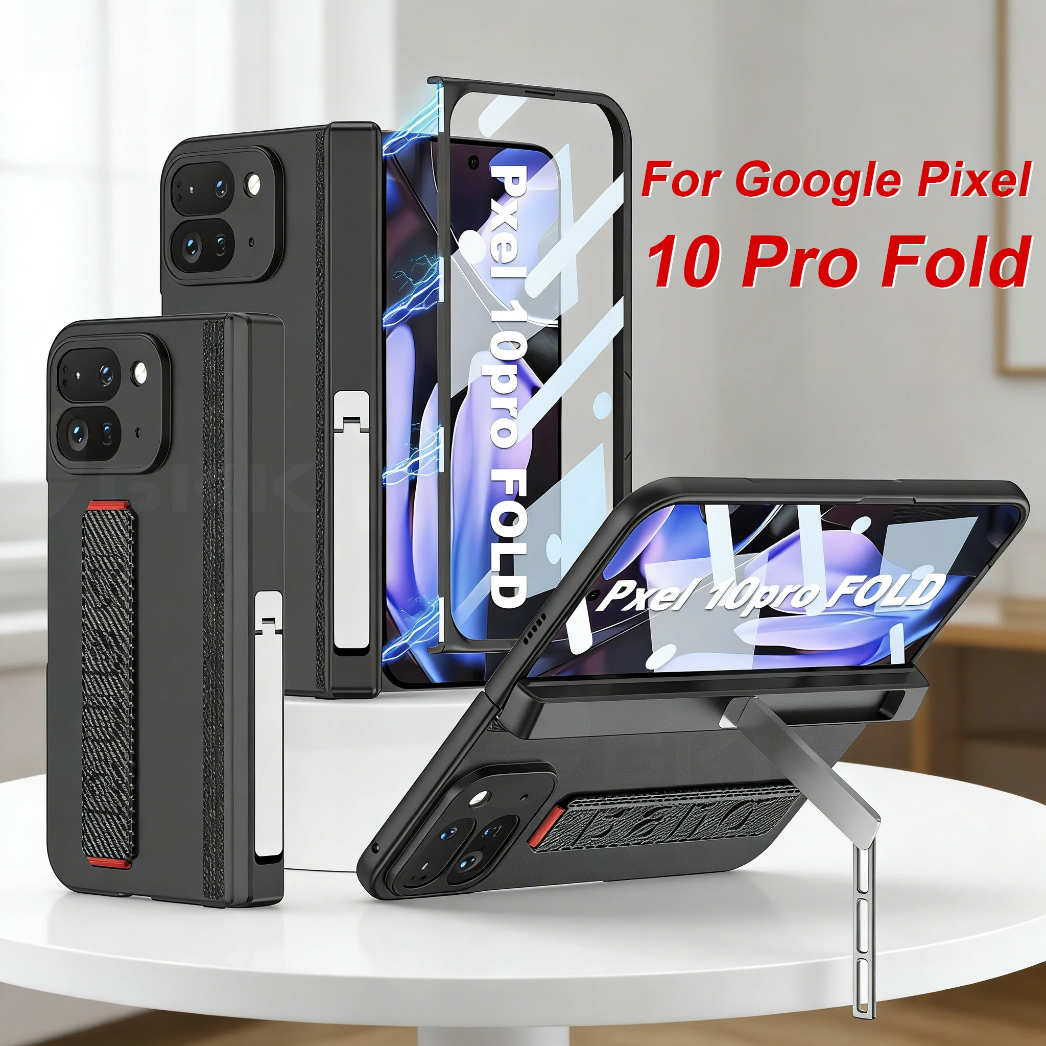 Magnetic Hinge Stand All-included Case For Google Pixel 10 9 Pro Wrist strap Armor Screen Glass Cover For Pixel 10 Pro Fold Case
Magnetic Hinge Stand All-included Case For Google Pixel 10 9 Pro Wrist strap Armor Screen Glass Cover For Pixel 10 Pro Fold Case