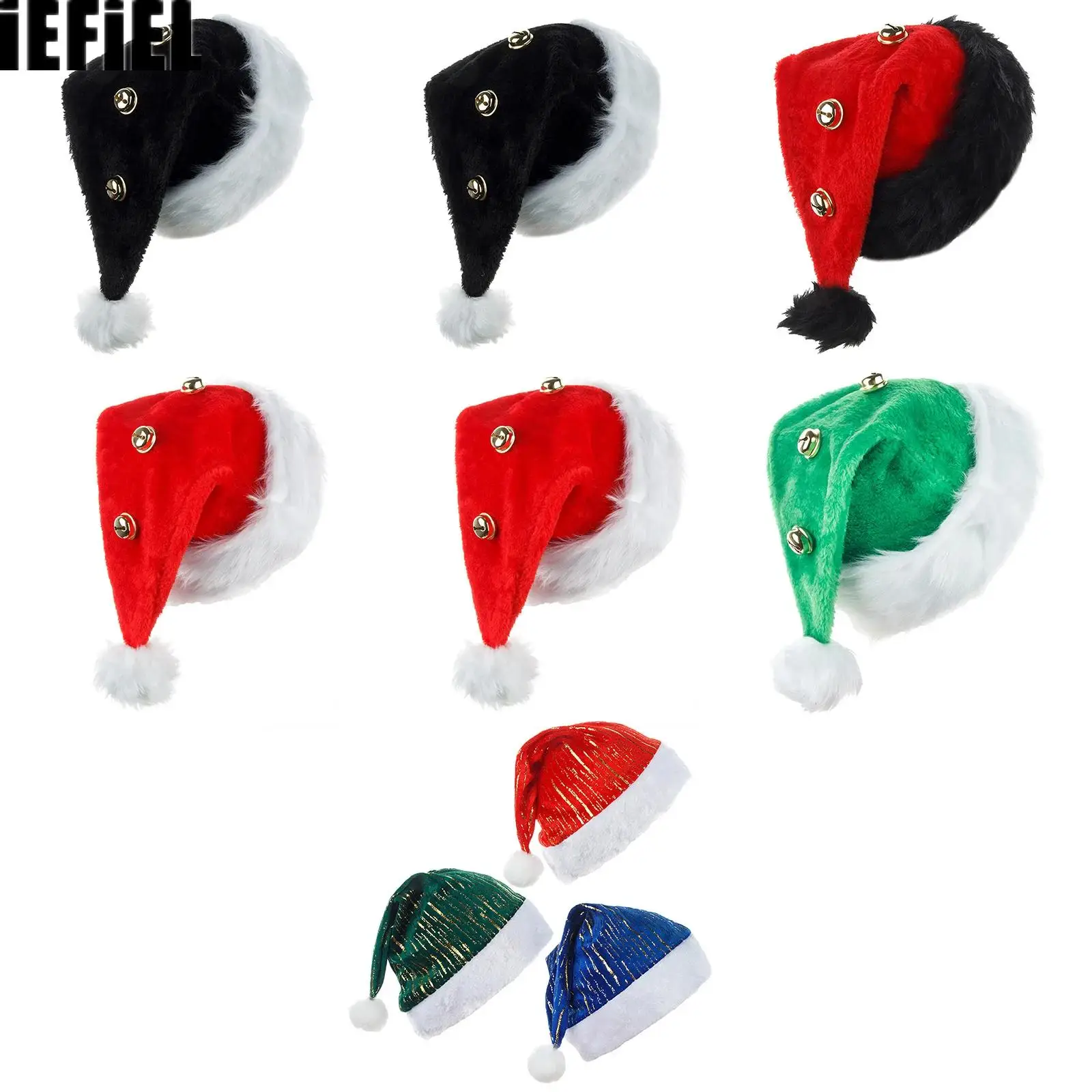 Unisex Christmas Santa Hat Adorned Hat with Bells Or Hot Stamping Design Fluff Holiday Hat Christmas Decorations
Unisex Christmas Santa Hat Adorned Hat with Bells Or Hot Stamping Design Fluff Holiday Hat Christmas Decorations