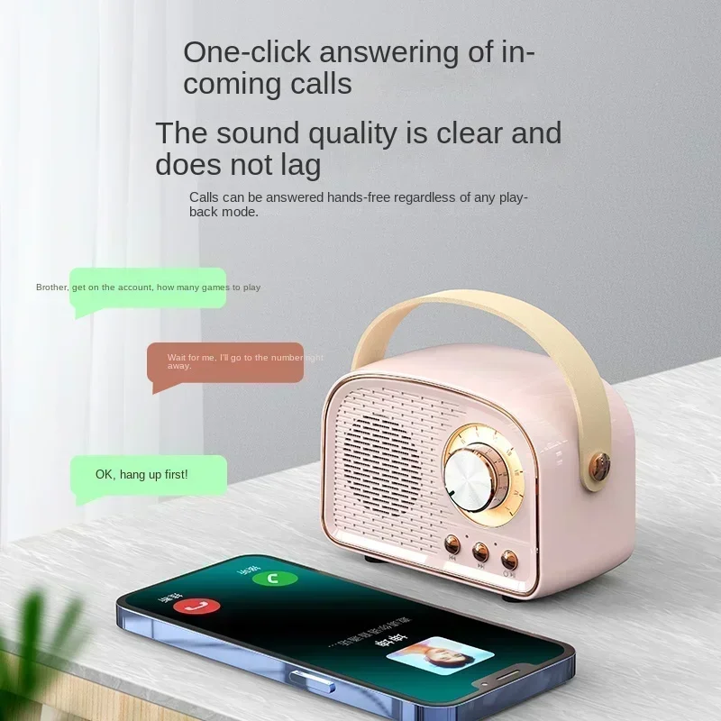 Portable Decoration DW21 Stereo Subwoofer Speakers Home Music Player Retro Mini Classical Music Player Sound Bluetooth Speaker
Portable Decoration DW21 Stereo Subwoofer Speakers Home Music Player Retro Mini Classical Music Player Sound Bluetooth Speaker