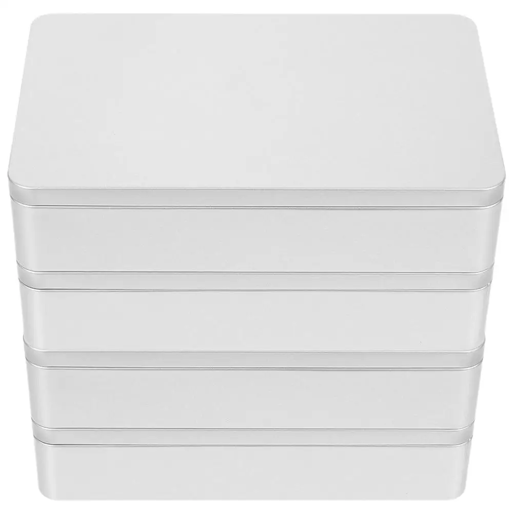 Metal Tin Box Storage Boxes 4 Pcs Small Container Shelving Unit Holder Lid Case for Home Beads USB Earphone Lightweight
Metal Tin Box Storage Boxes 4 Pcs Small Container Shelving Unit Holder Lid Case for Home Beads USB Earphone Lightweight