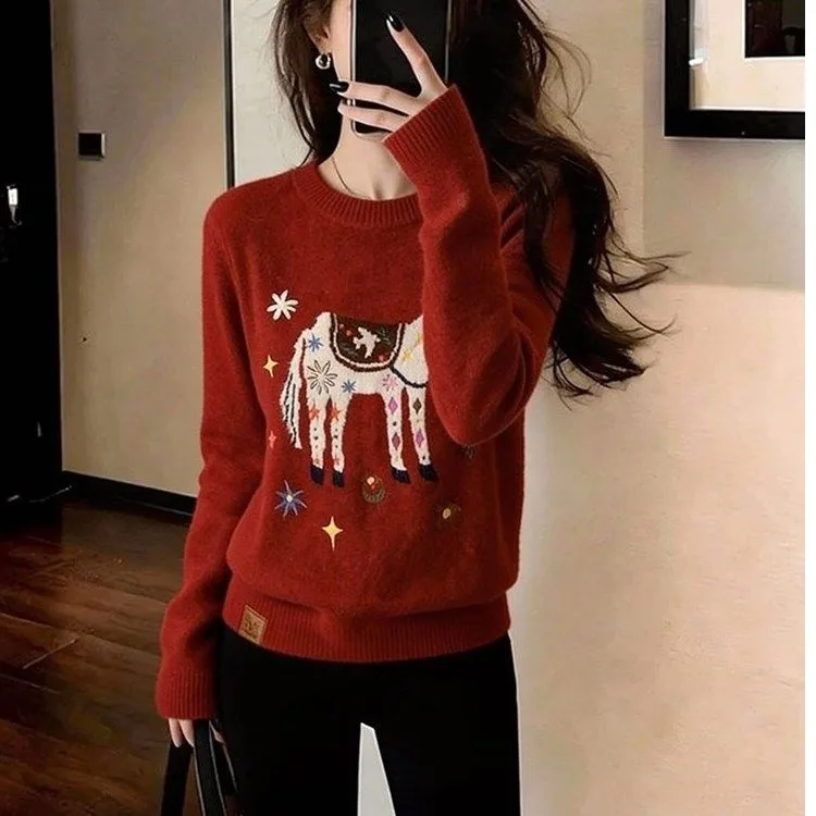 Korean Sle Lazy Faion Women's Knitted Sweater Winter 2025 New Arrival Slimming Versatile Comfortable Fit Overhead Coat
Korean Sle Lazy Faion Women's Knitted Sweater Winter 2025 New Arrival Slimming Versatile Comfortable Fit Overhead Coat