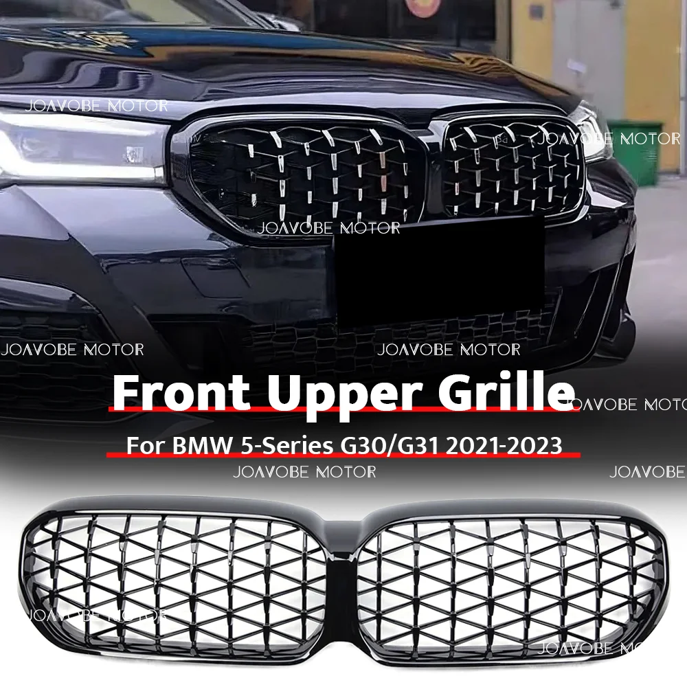 Glossy Black Diamond Style Front Bumper Grille For BMW 5-series G30 G31 2021-2023
Glossy Black Diamond Style Front Bumper Grille For BMW 5-series G30 G31 2021-2023