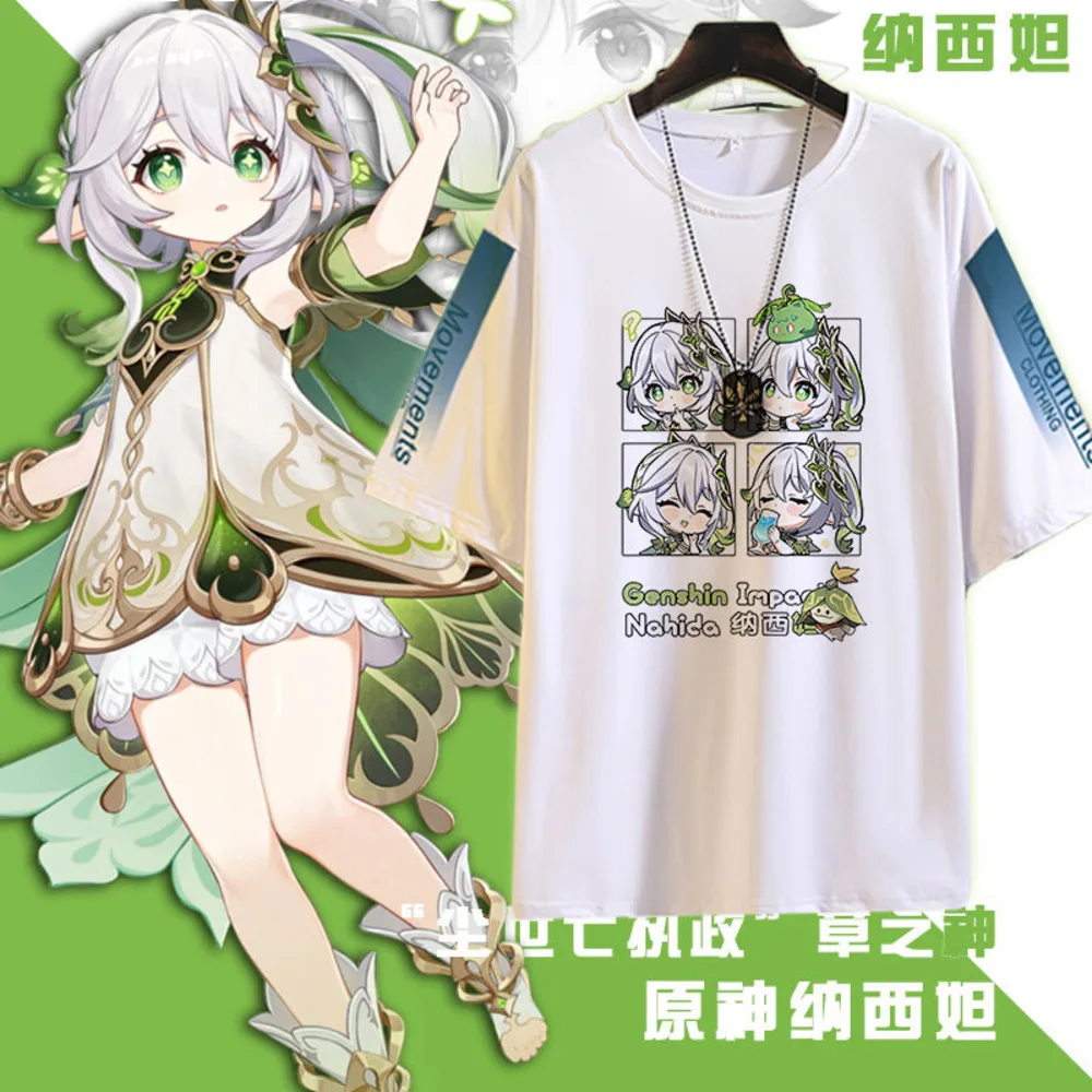 2024 Summer New Simple Fashion Anime Genshin Impact Nahida Alhaitham Round Neck Short Sleeve T-Shirt Casual Daily Tops
2024 Summer New Simple Fashion Anime Genshin Impact Nahida Alhaitham Round Neck Short Sleeve T-Shirt Casual Daily Tops
