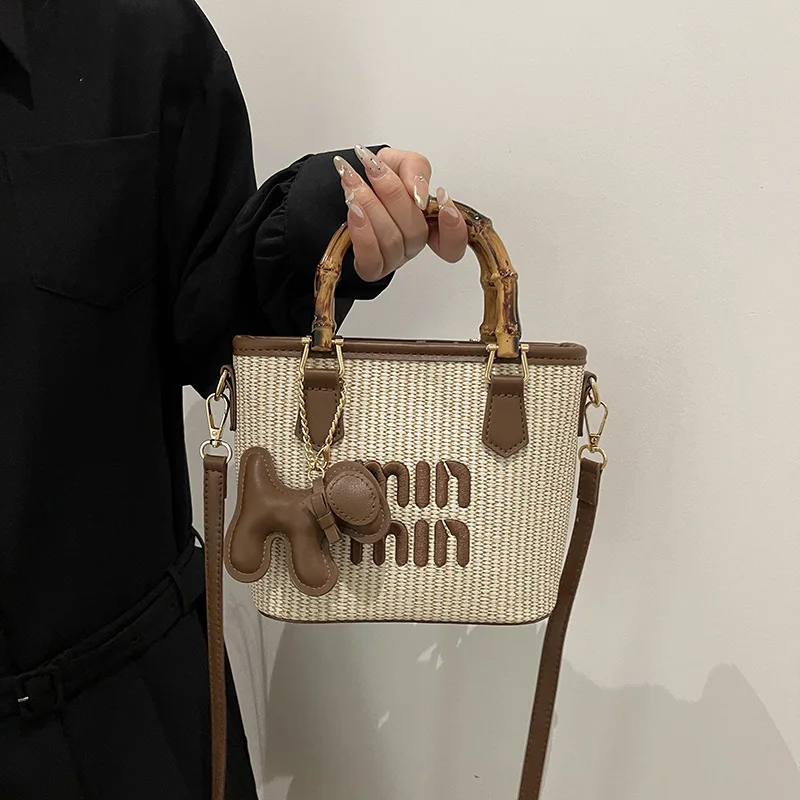 2025 Summer Straw Tote Bag with Bamboo Handle - Beach Vacation Shoulder Bag for Women
2025 Summer Straw Tote Bag with Bamboo Handle - Beach Vacation Shoulder Bag for Women