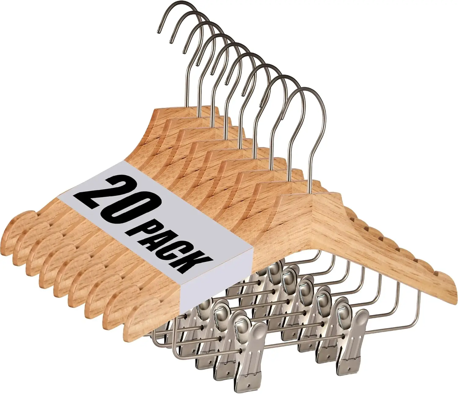 Natural 12.7" Ultra-Thin Wooden Kids Closet Hangers, 20PCS for Baby Clothes, Space-Saving & Durable
Natural 12.7" Ultra-Thin Wooden Kids Closet Hangers, 20PCS for Baby Clothes, Space-Saving & Durable