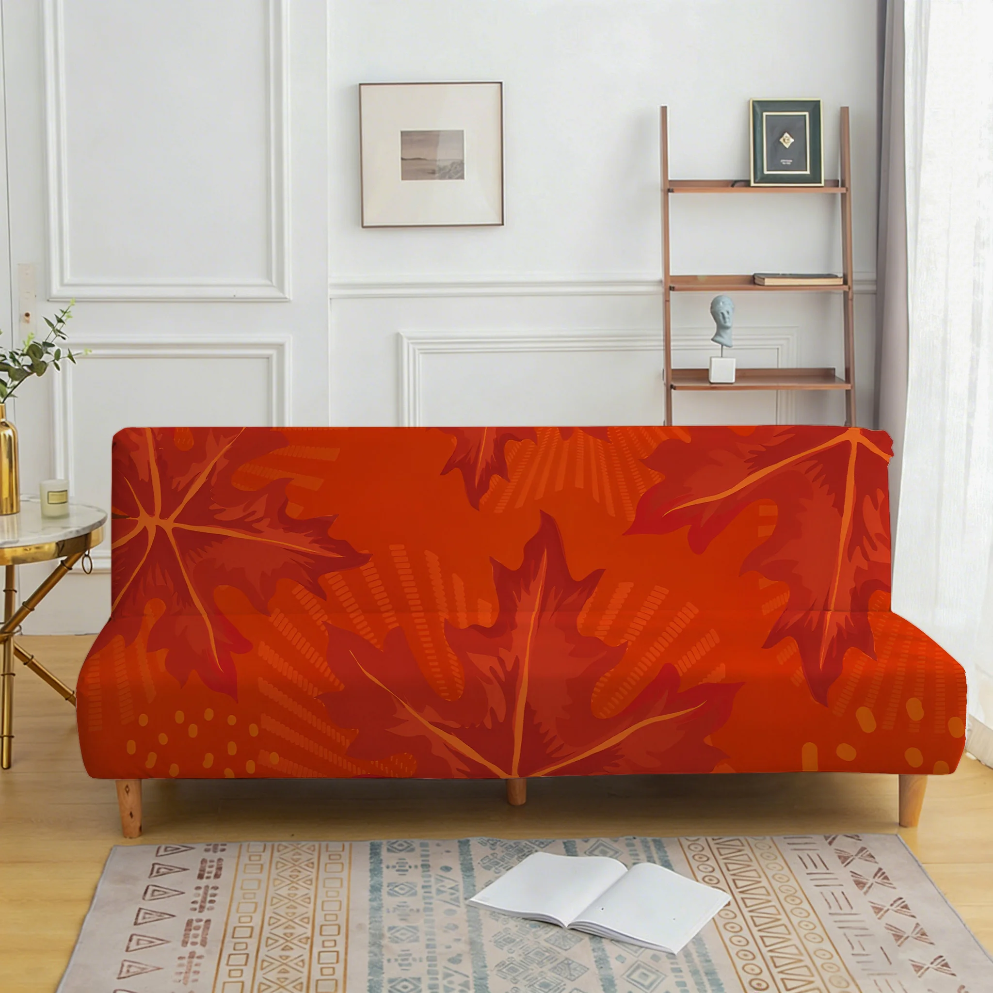 Orange Red Maple Leaf Sofa Bed Cover, Elastic Armless Sofa Cover, Dustproof and Non-Slip Furniture Protective Cover
Orange Red Maple Leaf Sofa Bed Cover, Elastic Armless Sofa Cover, Dustproof and Non-Slip Furniture Protective Cover