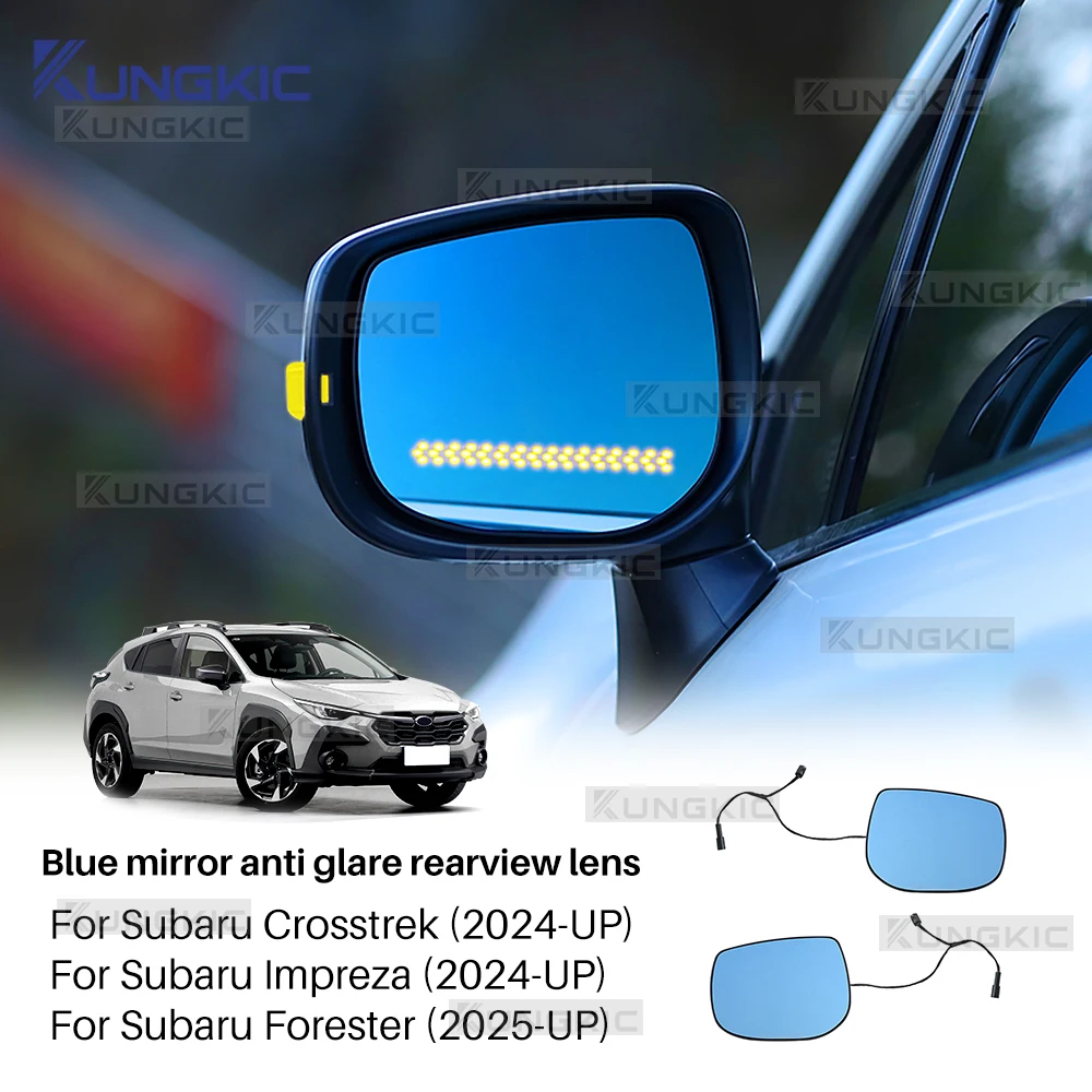 For Subaru Crosstrek/Impreza 2024-UP Forester 2025-UP Blue Glass Lens with LED Indicator Wide View Anti Glare Rearview Mirror 
For Subaru Crosstrek/Impreza 2024-UP Forester 2025-UP Blue Glass Lens with LED Indicator Wide View Anti Glare Rearview Mirror