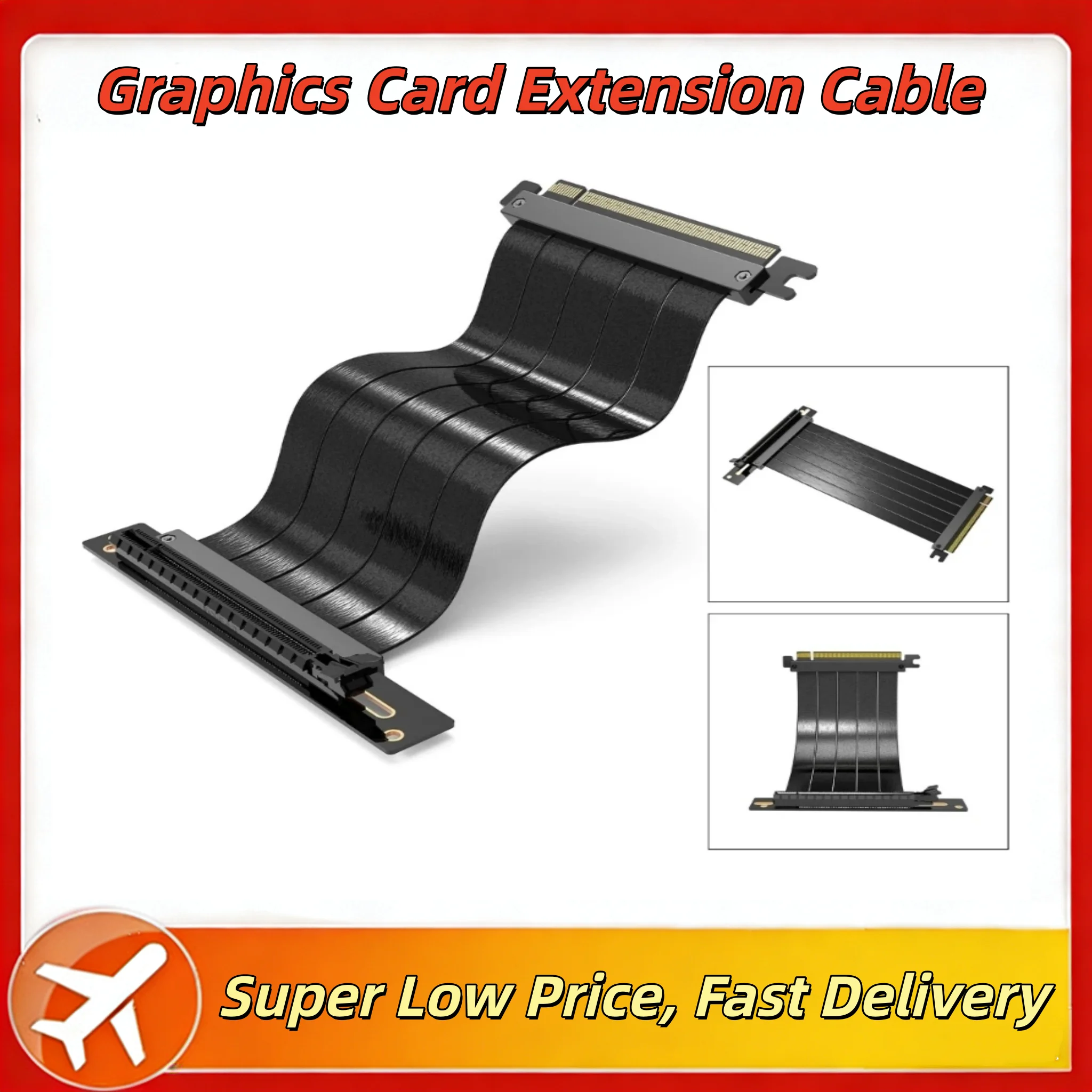 10/22/20/25/30/40/50/60cm Full Speed 4.0 PCIE X16 Riser Cable Graphics Card Extension Cable GPU PCI-E flexible Shielded Extender