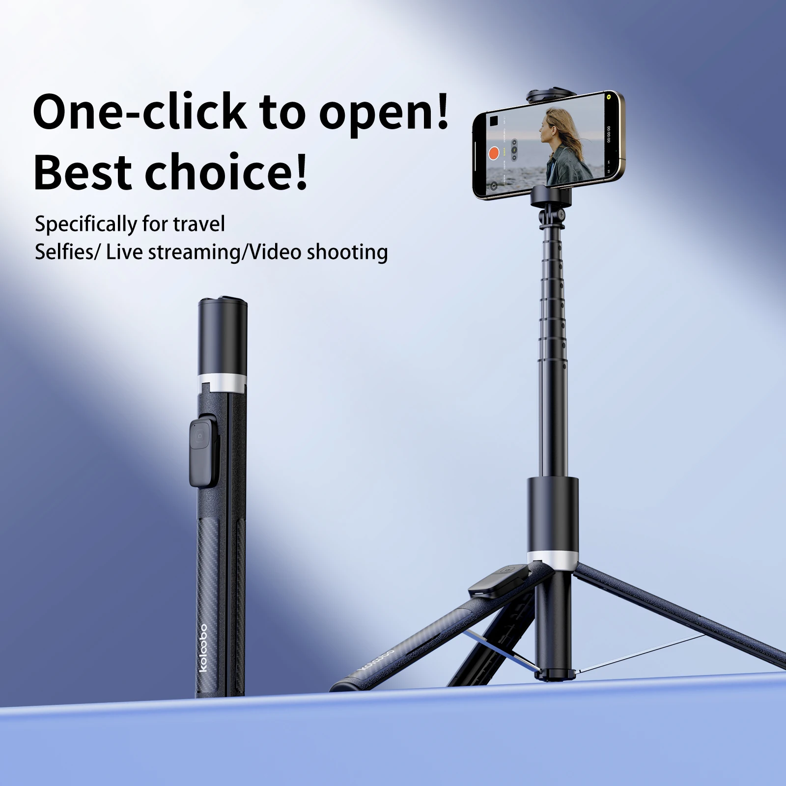 1.7M Portable Selfie Stick Extendable Tripod 360° Rotatable Bounce Type Phone Holder With Bluetooth Remote for Shooting Travel
1.7M Portable Selfie Stick Extendable Tripod 360° Rotatable Bounce Type Phone Holder With Bluetooth Remote for Shooting Travel