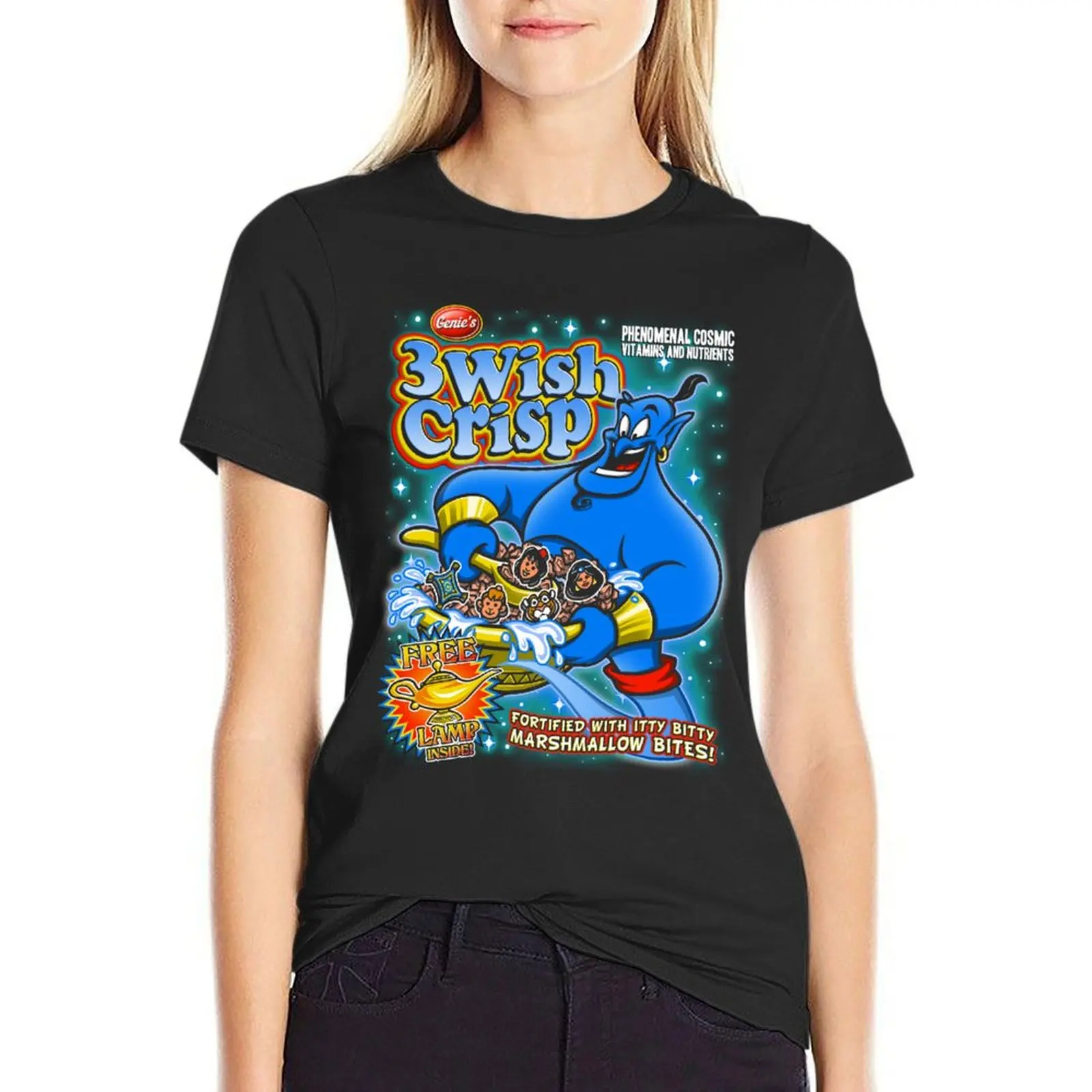 Genie's 3 Wish Cereal T-Shirt sports fans animal prinfor plus sizes funnys tight shirts for Women
Genie's 3 Wish Cereal T-Shirt sports fans animal prinfor plus sizes funnys tight shirts for Women
