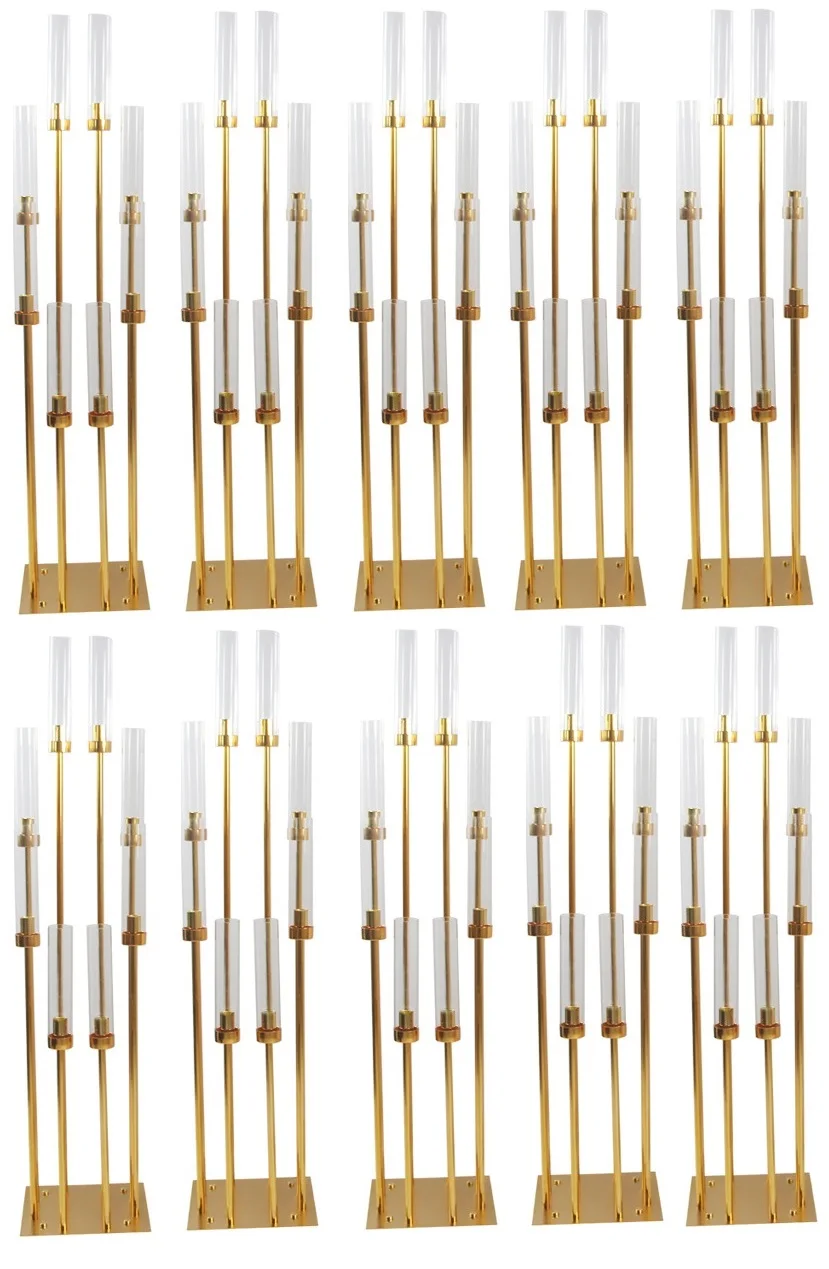 Metal Candle Holder Candlestick, Flower Vase, Wedding Table Centerpiece, Candelabra Pillar Stand, Road Lead, Party Decor, 10Pcs
Metal Candle Holder Candlestick, Flower Vase, Wedding Table Centerpiece, Candelabra Pillar Stand, Road Lead, Party Decor, 10Pcs