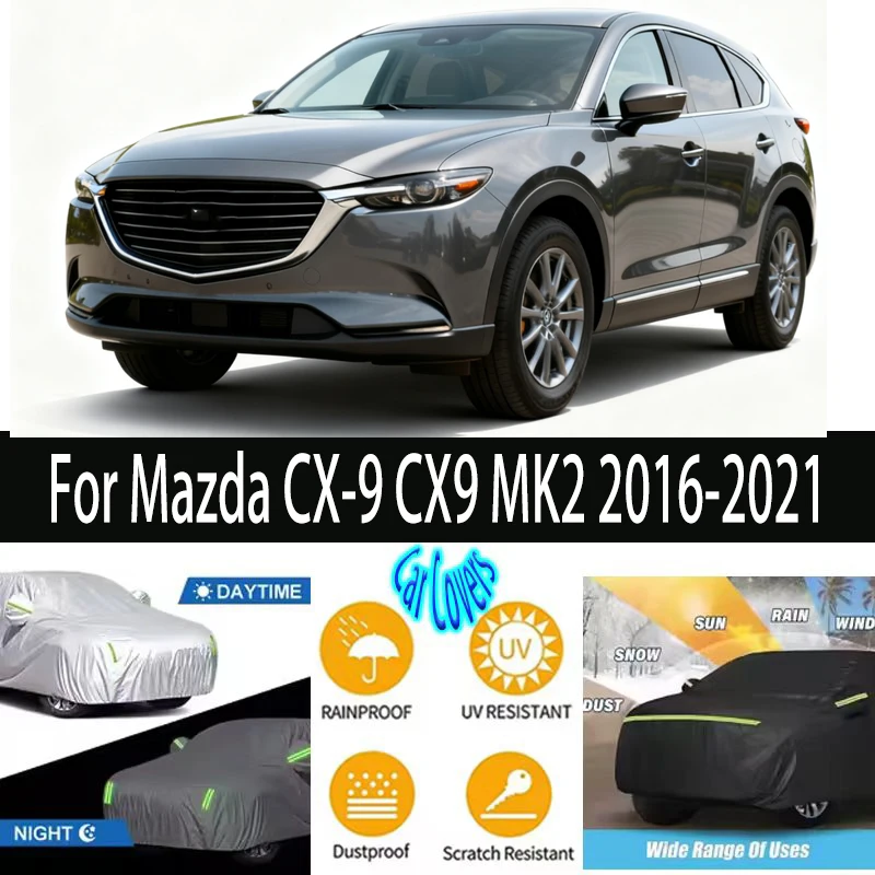 For Mazda CX-9 CX9 MK2 2016-2021 2020 2019 Outdoor Protection Full Car Covers Snow Cover Sunshade Waterproof Dustproof Exterior
For Mazda CX-9 CX9 MK2 2016-2021 2020 2019 Outdoor Protection Full Car Covers Snow Cover Sunshade Waterproof Dustproof Exterior