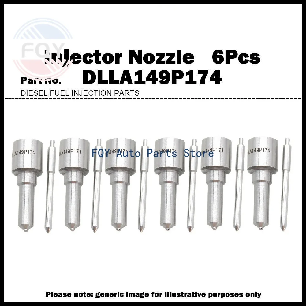 6X High Quality Injector Nozzle DLLA149P174 For Weichai WP4G WP6G WEAD900121045A DEUTZ TD226B-
6X High Quality Injector Nozzle DLLA149P174 For Weichai WP4G WP6G WEAD900121045A DEUTZ TD226B-