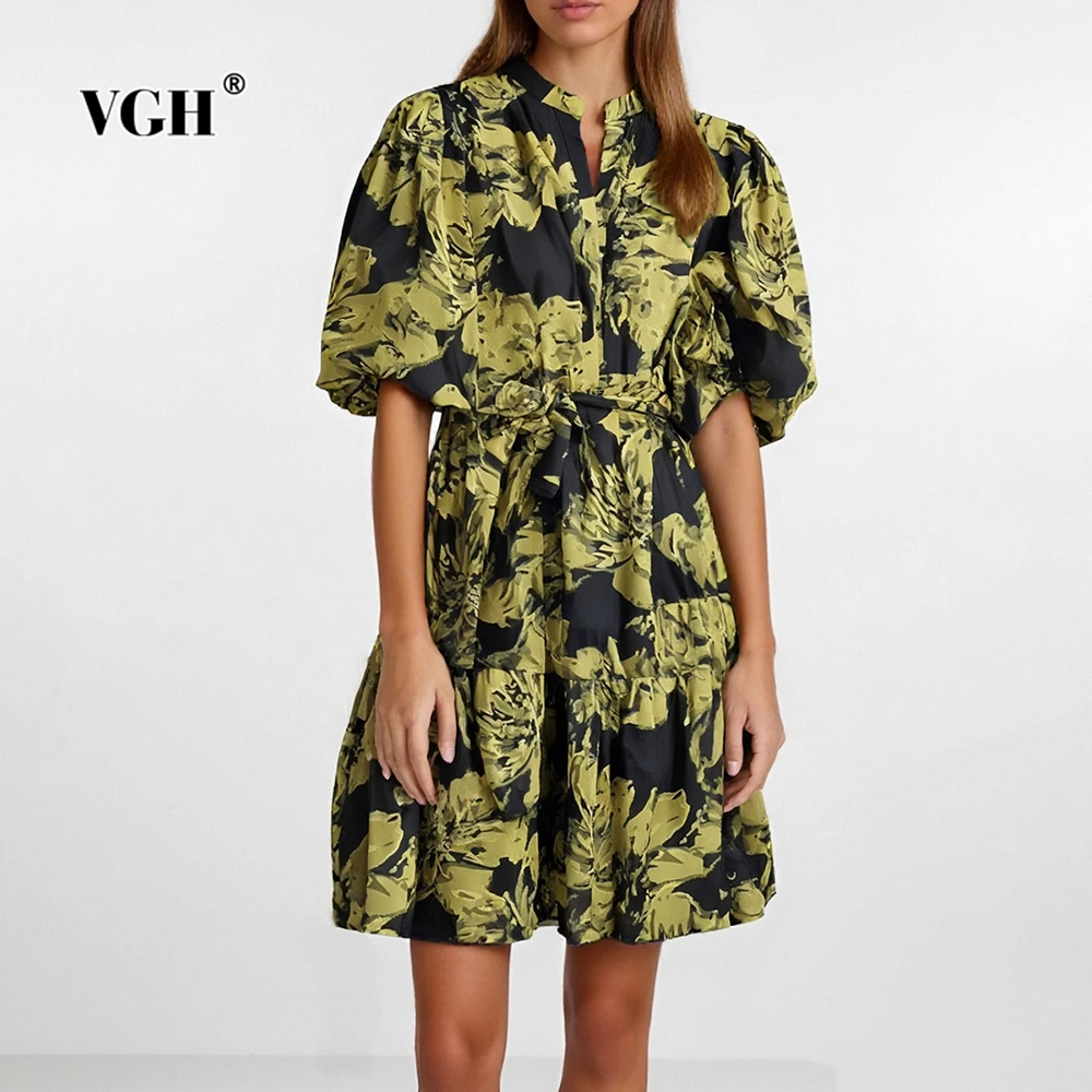 VGH Floral Printed French Casual Short Dresses for Women O Neck Half Sleeve High Waist Temperament Folds Dress Female Summer New
VGH Floral Printed French Casual Short Dresses for Women O Neck Half Sleeve High Waist Temperament Folds Dress Female Summer New