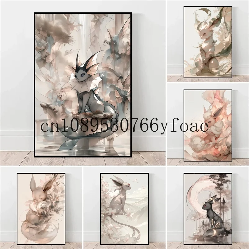 Anime Pokemon Eevee Evolution Umbreon Espeon Leafeon Canvas Painting Wall Art Poster Children Room Decor Mural Picture Cuadros
Anime Pokemon Eevee Evolution Umbreon Espeon Leafeon Canvas Painting Wall Art Poster Children Room Decor Mural Picture Cuadros