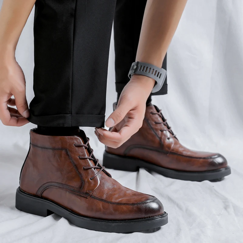 mens casual business wedding formal dress original leather boots lace-up black brown shoes cowboy short boot ankle botas zapatos
mens casual business wedding formal dress original leather boots lace-up black brown shoes cowboy short boot ankle botas zapatos