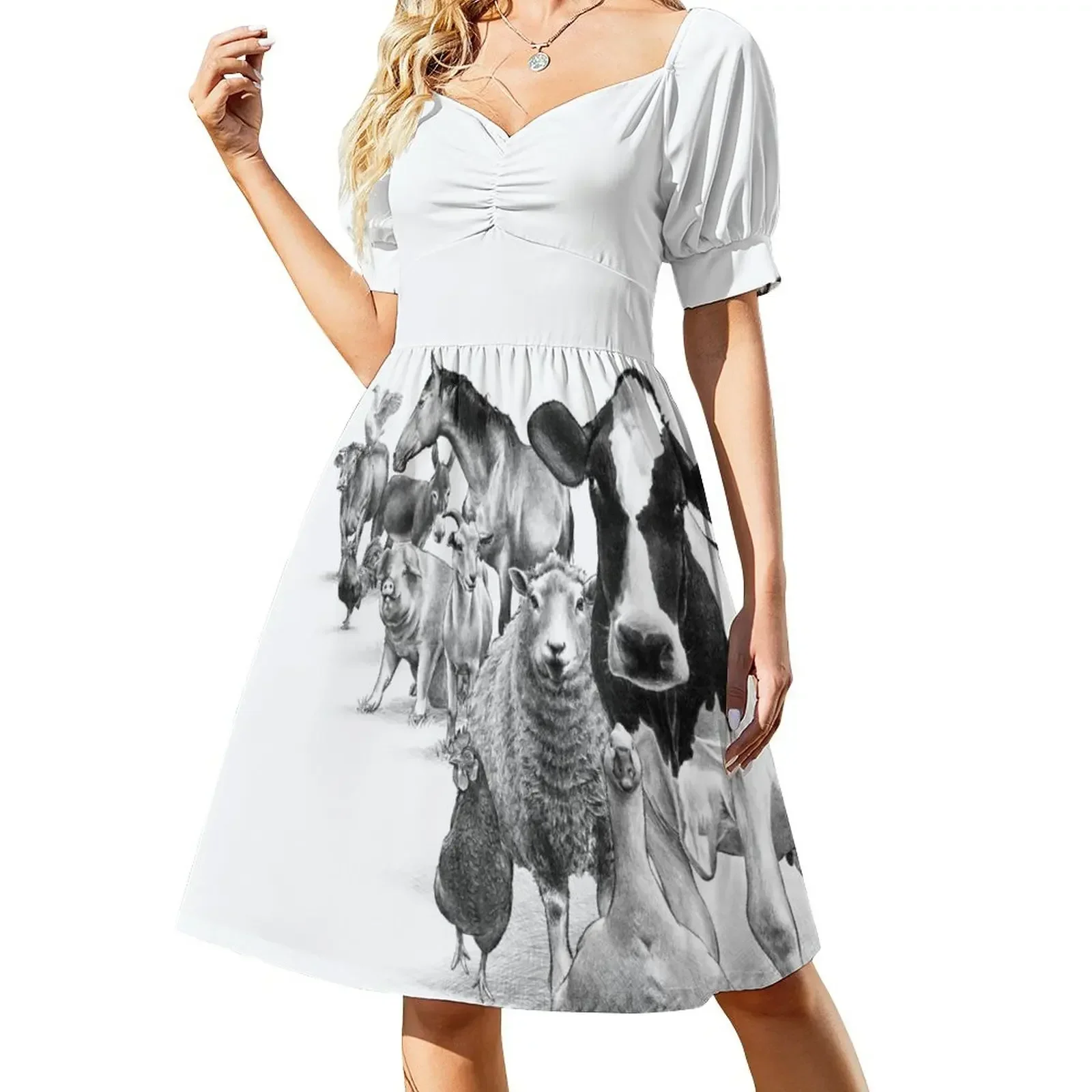 animal farm Short-Sleeved Dress clothes for women party dress women elegant luxury Dress
animal farm Short-Sleeved Dress clothes for women party dress women elegant luxury Dress