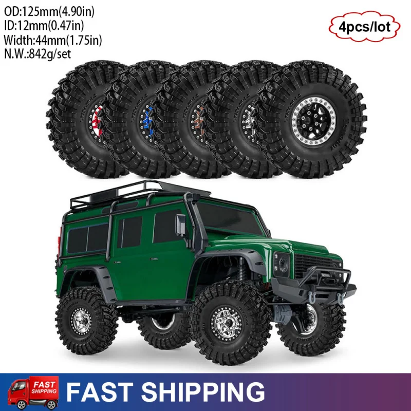 4PCS 1.9" Metal RC Crawler Tires Wheel Rim For 1/10 Traxxas TRX4 TRX6 SCX10 II III Axial 90046 D90 D110 Axi03007 Upgrade Parts
4PCS 1.9" Metal RC Crawler Tires Wheel Rim For 1/10 Traxxas TRX4 TRX6 SCX10 II III Axial 90046 D90 D110 Axi03007 Upgrade Parts