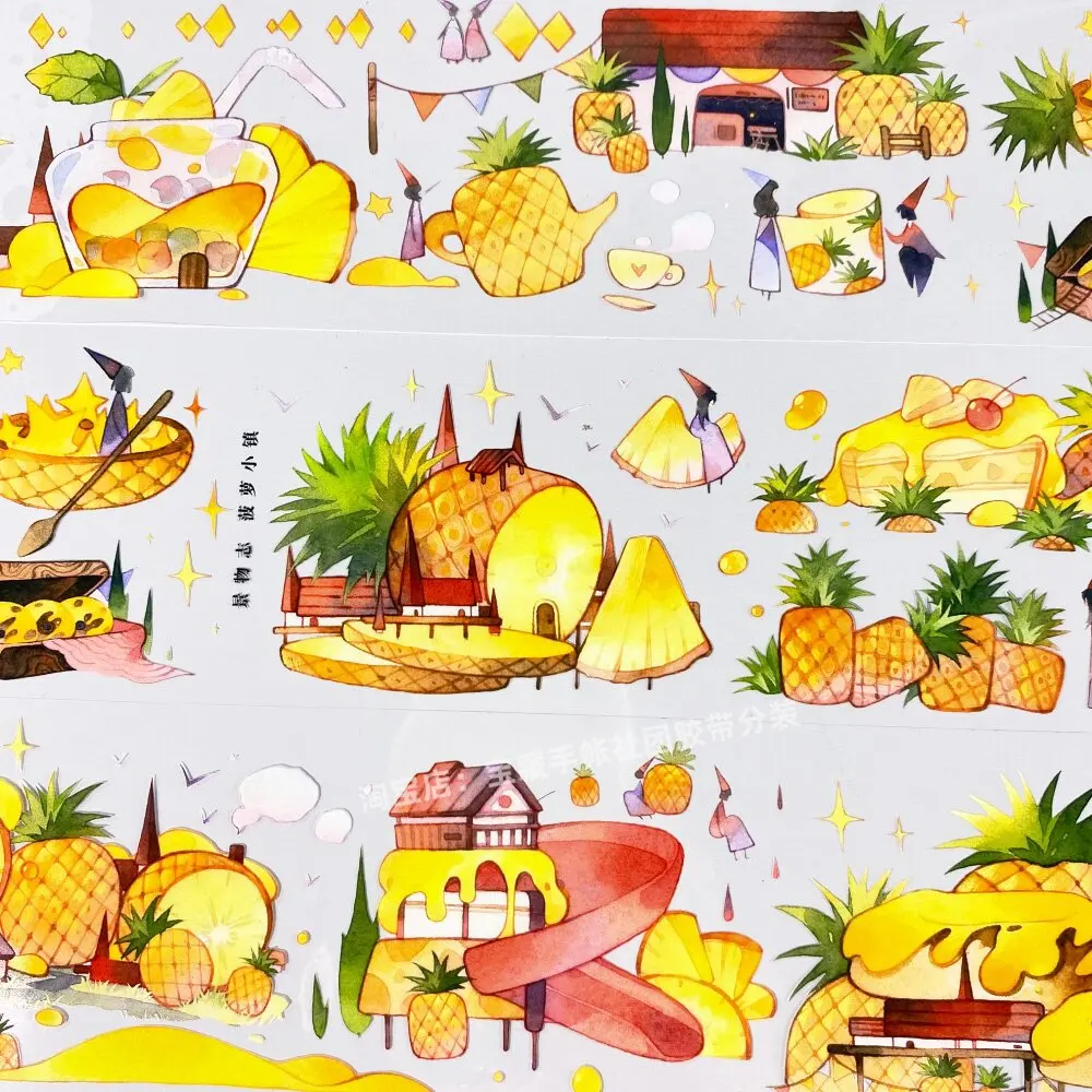 Washi Pet Tape Journal Pineapple Town 9999 Pineapple House Food Grass Scrapbooking Phone Case Sticker Loop Sample
Washi Pet Tape Journal Pineapple Town 9999 Pineapple House Food Grass Scrapbooking Phone Case Sticker Loop Sample