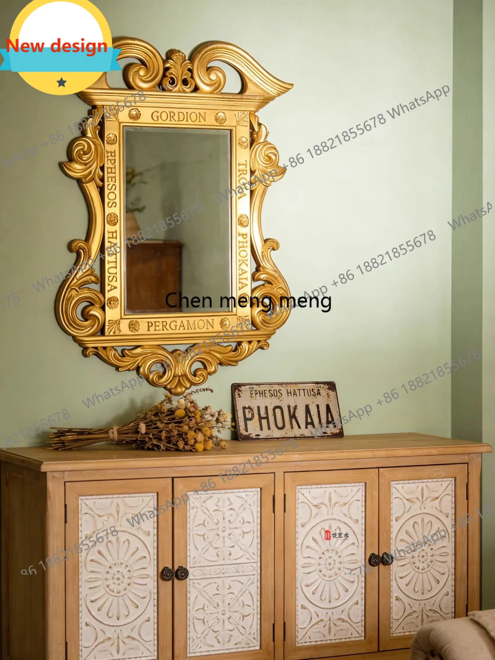 c139 European retro carved decorative mirror French court style set props classical art mystery mirror
c139 European retro carved decorative mirror French court style set props classical art mystery mirror