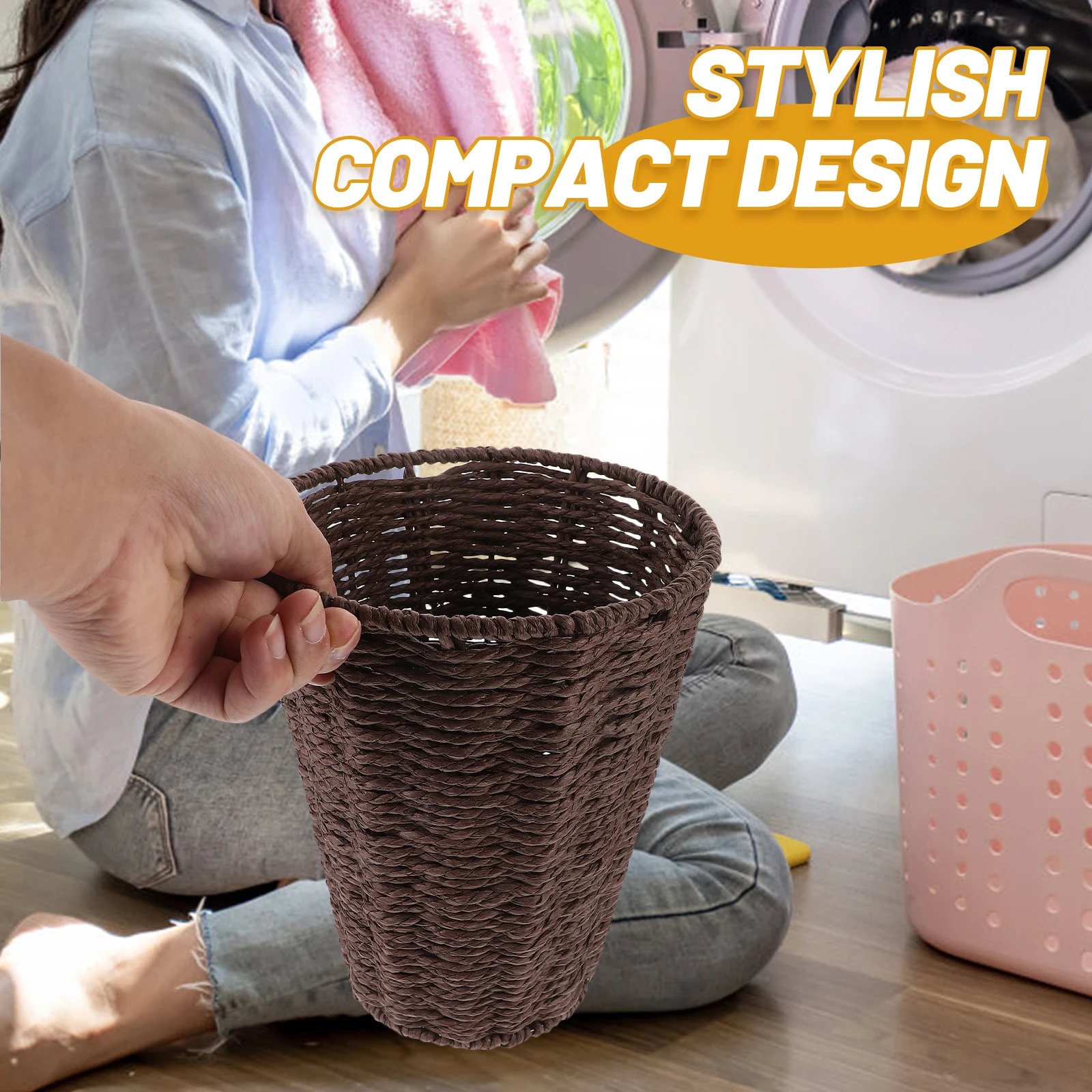 Sturdy Woven Storage Basket Large Capacity Household Organizer Bedroom Living Room Laundry Makeup Basket For Home Use Wicker
Sturdy Woven Storage Basket Large Capacity Household Organizer Bedroom Living Room Laundry Makeup Basket For Home Use Wicker