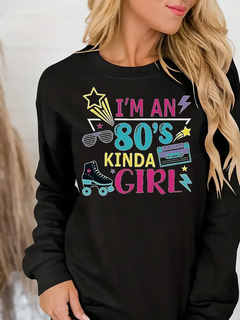 Plus Size Casual Sweatshirt, Women's Plus Rooster & Letter Print Long Sleeve Round Neck Medium Stretch Pullover Top
Plus Size Casual Sweatshirt, Women's Plus Rooster & Letter Print Long Sleeve Round Neck Medium Stretch Pullover Top