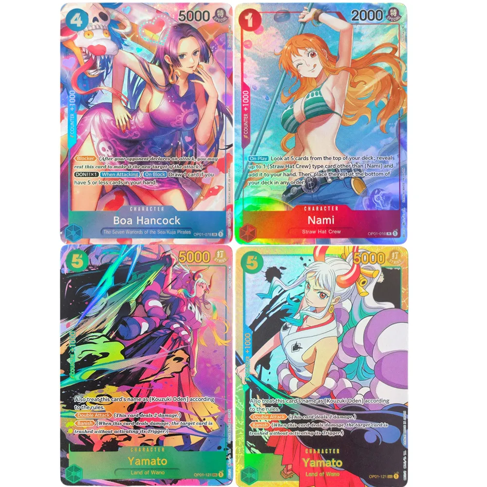 Proxy One Piece Card Game Nami OP01-016 Boa Hancock OP01-078 Yamato OP01-121 English TCG Anime Cards
Proxy One Piece Card Game Nami OP01-016 Boa Hancock OP01-078 Yamato OP01-121 English TCG Anime Cards