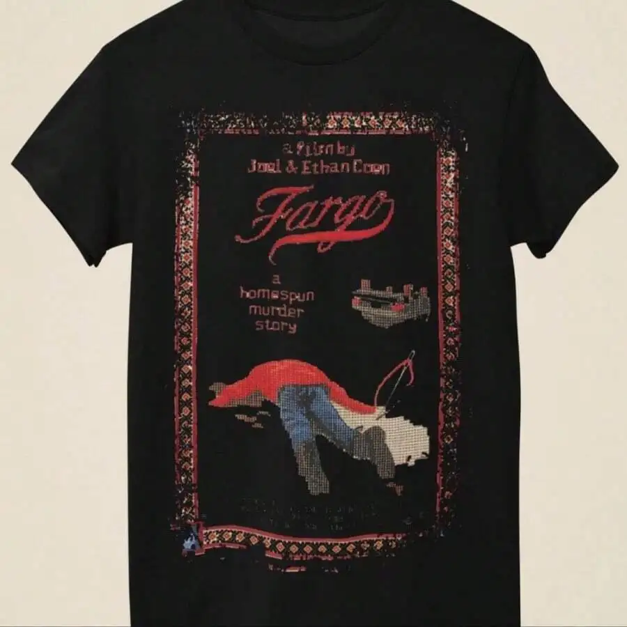 Black Cotton Oversized T-Shirt With Fargo Movie Poster Print Casual Unisex Tee
Black Cotton Oversized T-Shirt With Fargo Movie Poster Print Casual Unisex Tee