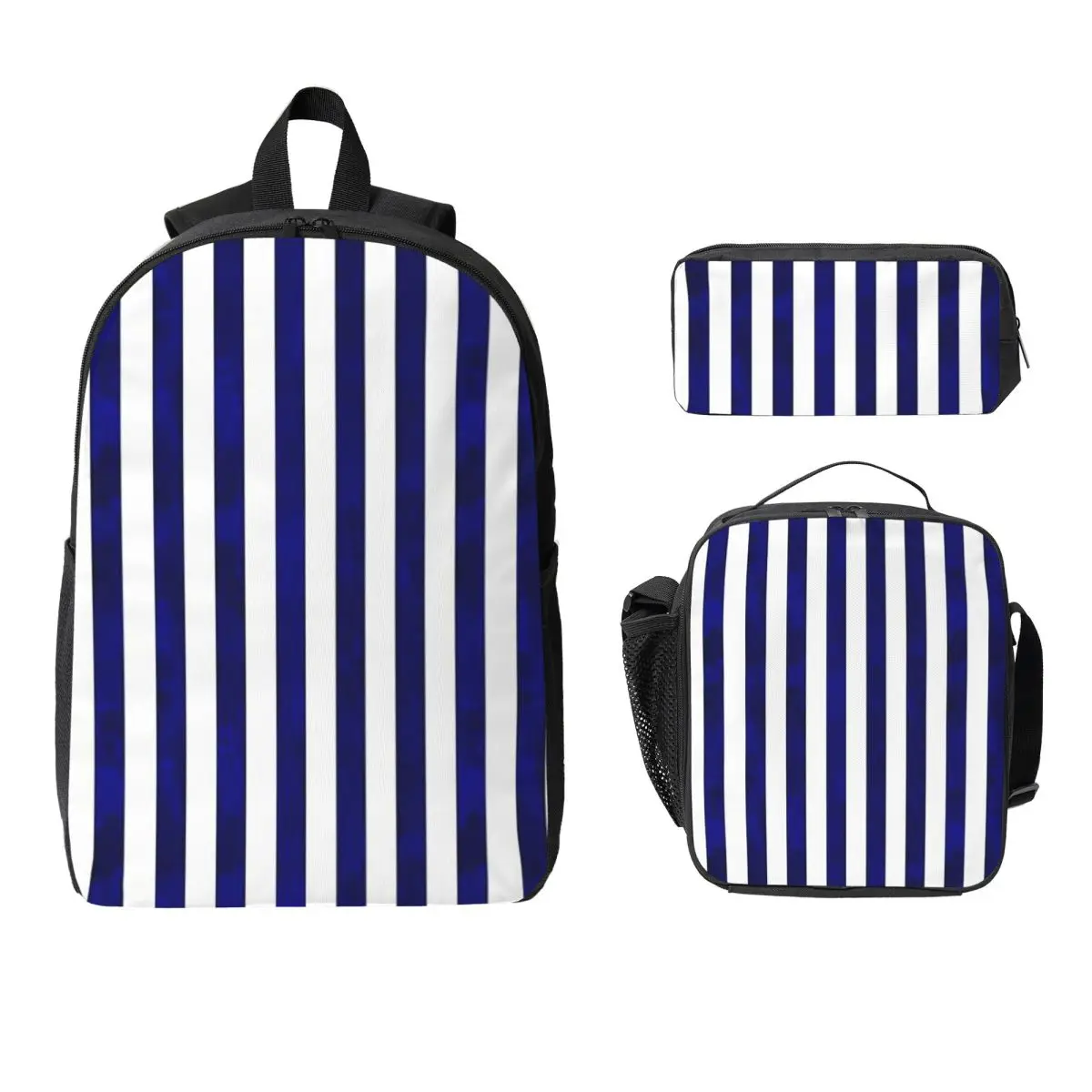 Classic Stripes Navy Blue And White Backpack BookBag School Bag Computer Shoulder Bags 3ps Insulated Lunch Bag Pencil Case
Classic Stripes Navy Blue And White Backpack BookBag School Bag Computer Shoulder Bags 3ps Insulated Lunch Bag Pencil Case