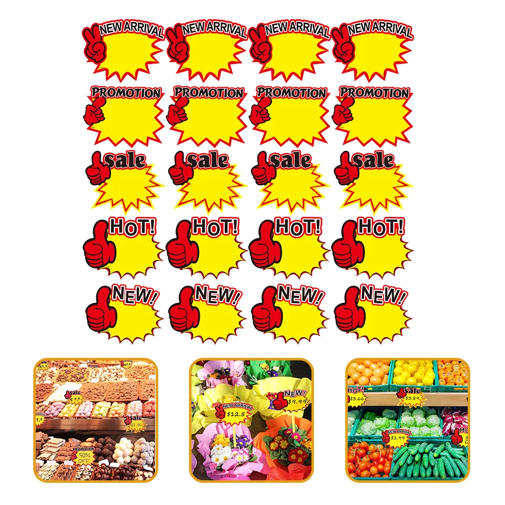 250 Pcs Commodity Price Tag Yard Sale Tags Signs for Retail Store Supplies Stickers 230g White Card
250 Pcs Commodity Price Tag Yard Sale Tags Signs for Retail Store Supplies Stickers 230g White Card