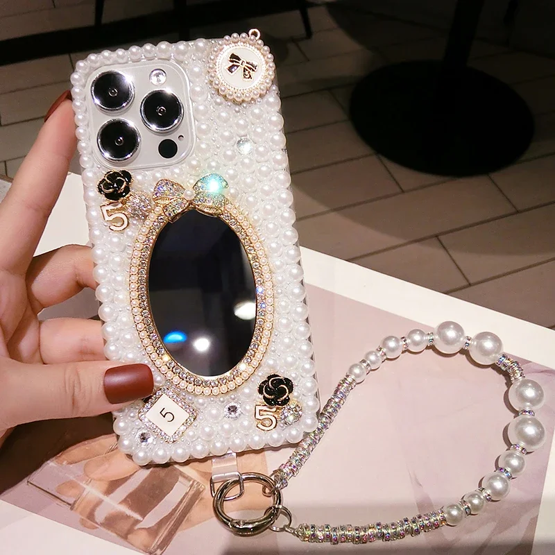 Luxury Bling Rhinestone Mirror Pearl Case, Phone Cover for Samsung, A32, 5G, A52, A71, A51, A72, A73, A53, A33, A74, A54, A34
Luxury Bling Rhinestone Mirror Pearl Case, Phone Cover for Samsung, A32, 5G, A52, A71, A51, A72, A73, A53, A33, A74, A54, A34