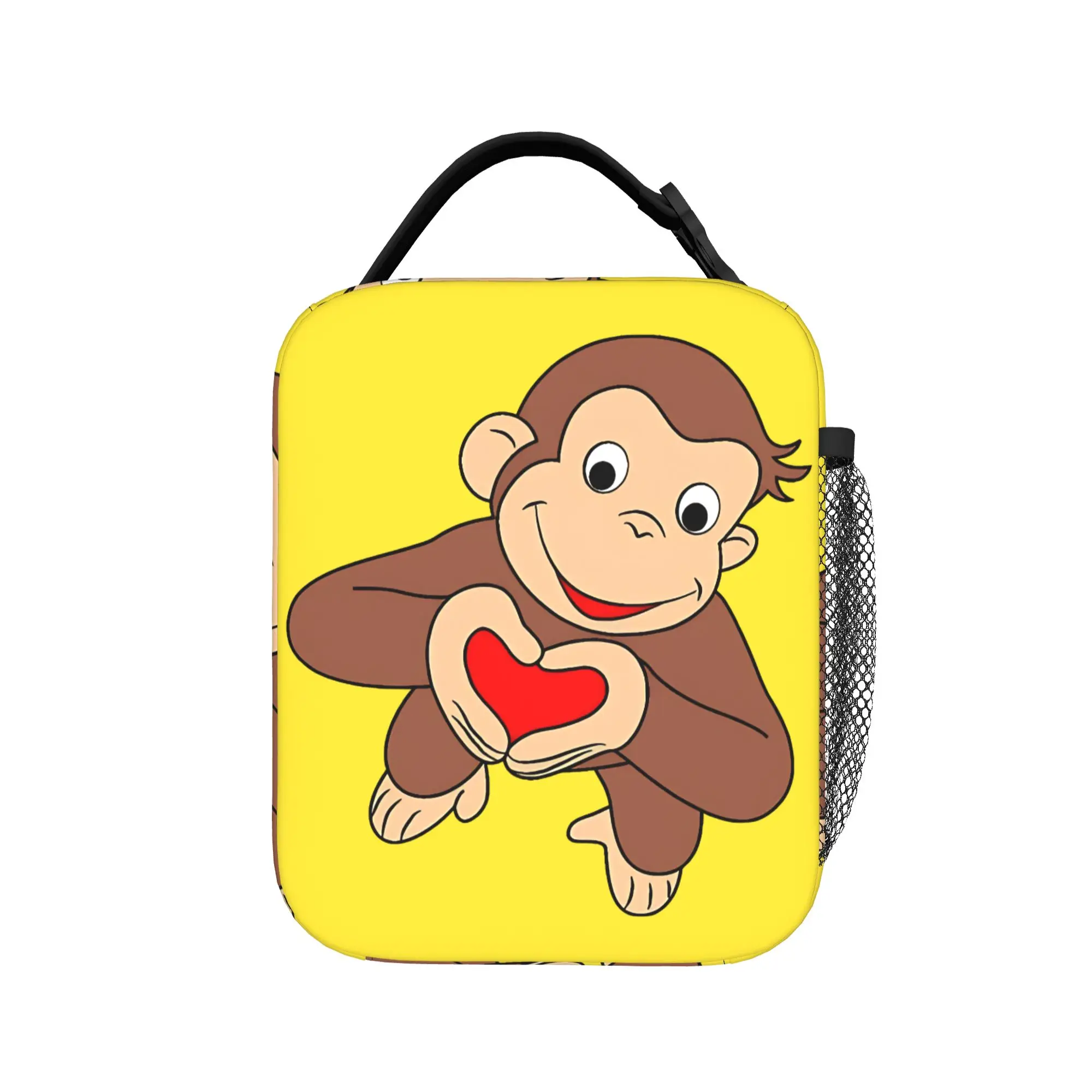 Сумка для обеда Curious George Is All Heart для женщин, ланч-бокс с принтом, повседневная офисная сумка-холодильник, портативная термосумка из оксфордской ткани
Сумка для обеда Curious George Is All Heart для женщин, ланч-бокс с принтом, повседневная офисная сумка-холодильник, портативная термосумка из оксфордской ткани