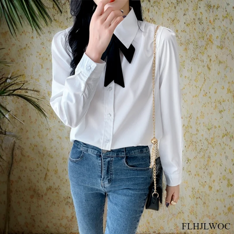 New Arrivals Basic Office Lady Work Wear Women Japan Girls Single Breasted Button Solid Peter Pan Collar Top White Shirts Blouse
New Arrivals Basic Office Lady Work Wear Women Japan Girls Single Breasted Button Solid Peter Pan Collar Top White Shirts Blouse