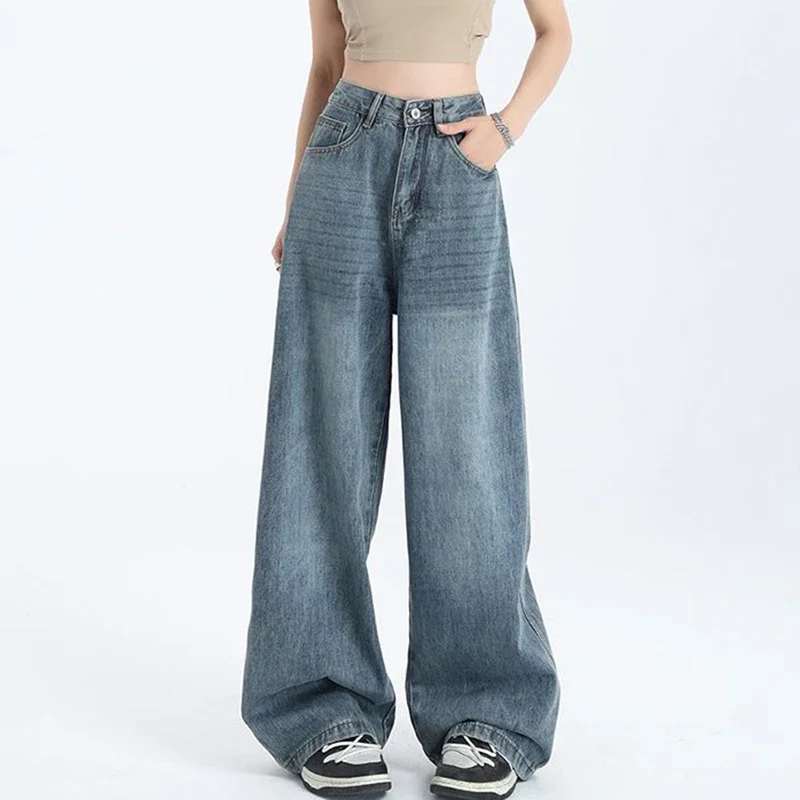 New Woman Vintage High Waist Streetwear Jeans Female Wide Leg Harajuku Fashion Pants Girls Loose-fit Daily Casual Denim Trousers
New Woman Vintage High Waist Streetwear Jeans Female Wide Leg Harajuku Fashion Pants Girls Loose-fit Daily Casual Denim Trousers