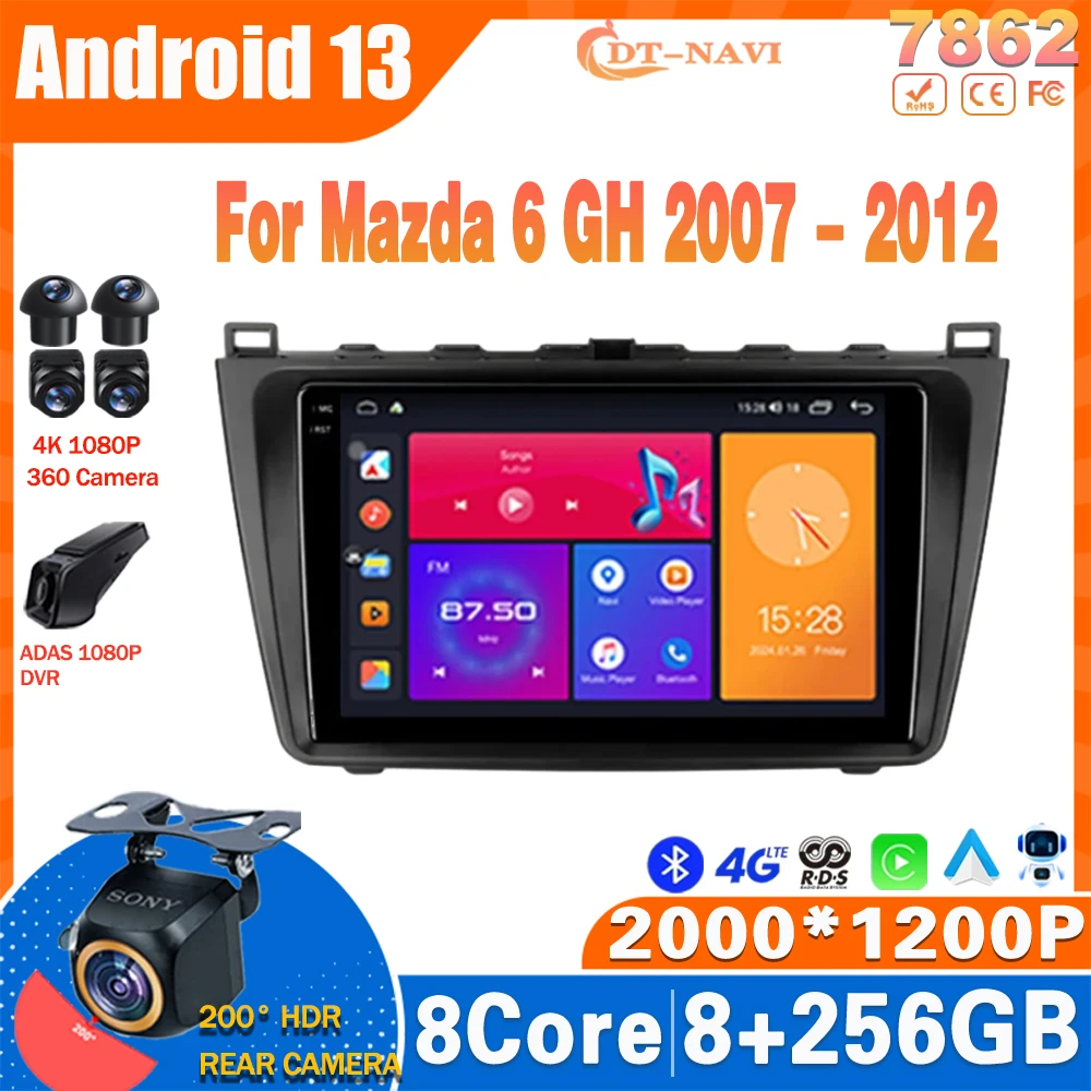 Android 13 For Mazda 6 GH 2007 - 2012 Car Radio Multimedia Video Player Navigation GPS Carplay 4G WIFI BT No 2din DVD Head Unit
Android 13 For Mazda 6 GH 2007 - 2012 Car Radio Multimedia Video Player Navigation GPS Carplay 4G WIFI BT No 2din DVD Head Unit
