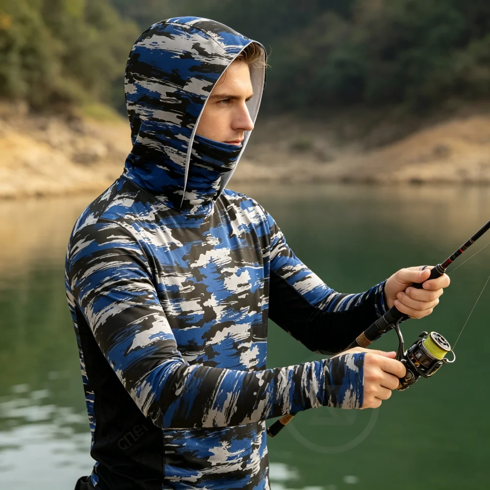 UPF50+ UV Camouflage Men's Mask Hoodies RIGHTTRACK Breathable Angling Clothing for Outdoor Hunting Camping Climbing Hiking
UPF50+ UV Camouflage Men's Mask Hoodies RIGHTTRACK Breathable Angling Clothing for Outdoor Hunting Camping Climbing Hiking