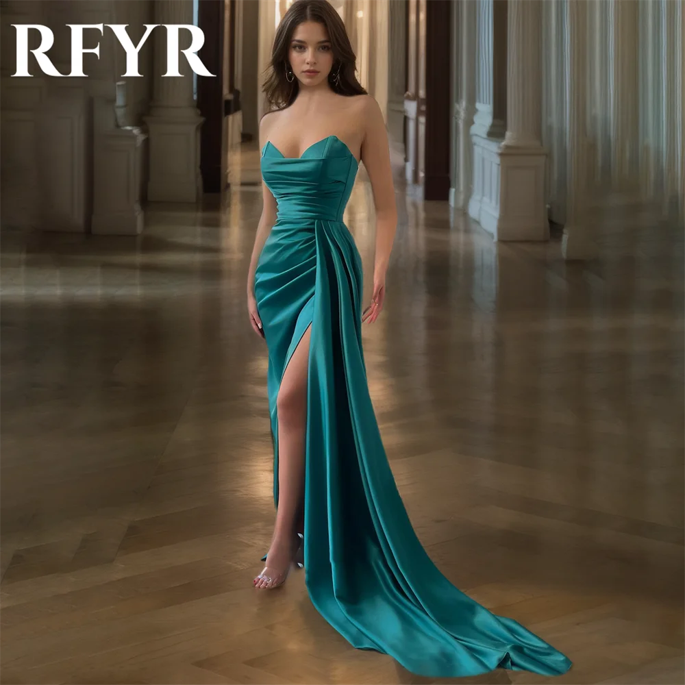 RFYR Green Elegant Sweetheart Women Evening Dresses Simple Sleeveless Pleats Satin Trumpet Prom Formal Gowns Dress Customized
RFYR Green Elegant Sweetheart Women Evening Dresses Simple Sleeveless Pleats Satin Trumpet Prom Formal Gowns Dress Customized