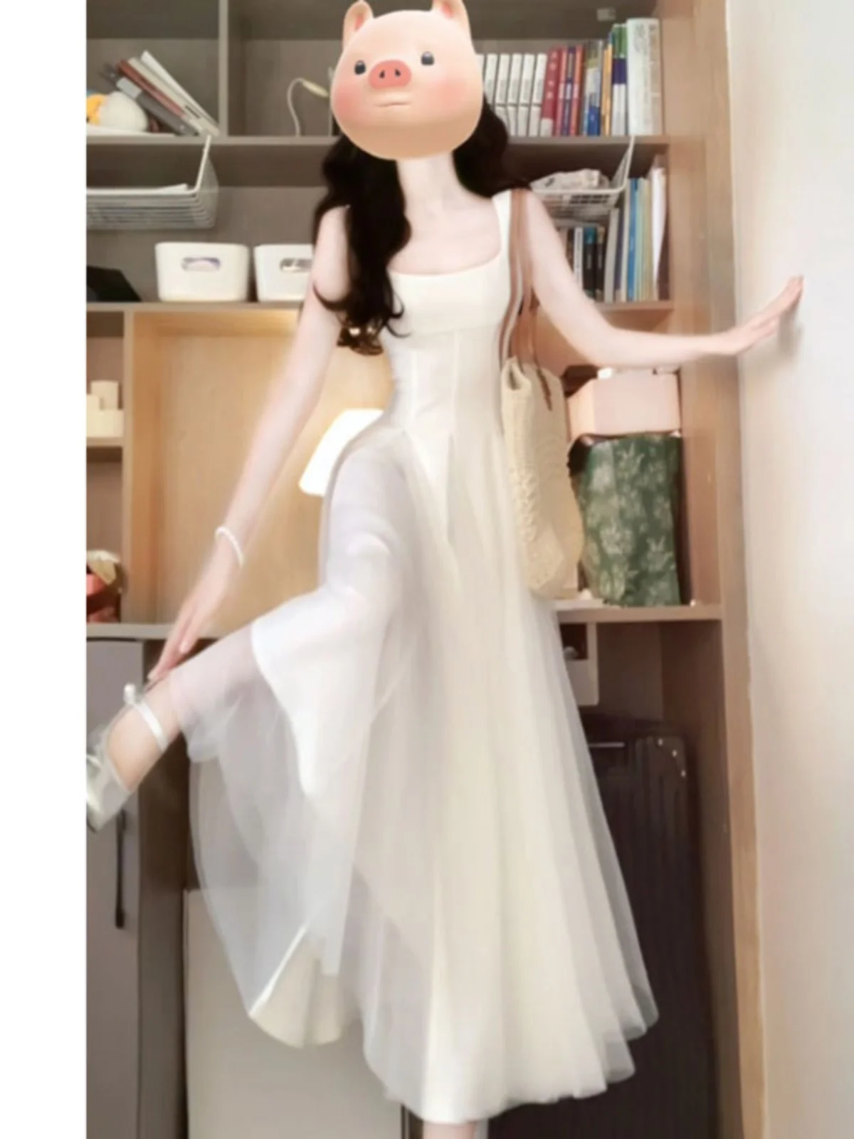 Elegant Slimming Fairy Skirt Unique Beautiful Summer Dress French Style High Waist Mesh Fabric No Sleeve H-Shape Young Women
Elegant Slimming Fairy Skirt Unique Beautiful Summer Dress French Style High Waist Mesh Fabric No Sleeve H-Shape Young Women