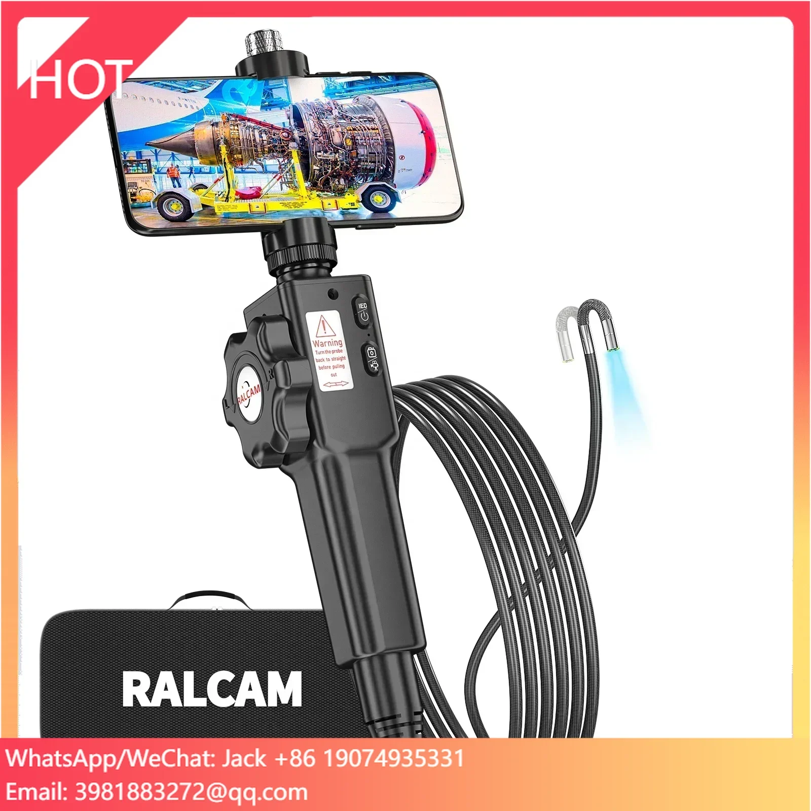 F408A 360 Degree Borescope Camera, Borescope Articulating with Android and IOS Dual Systems,Car Borescope
F408A 360 Degree Borescope Camera, Borescope Articulating with Android and IOS Dual Systems,Car Borescope