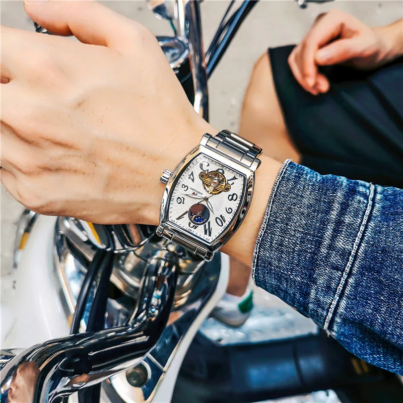 AOKULASIC New Mens Skeleton Automatic Mechanical Watch Waterproof Tonneau Shape Multi Function Luminous Big Case
AOKULASIC New Mens Skeleton Automatic Mechanical Watch Waterproof Tonneau Shape Multi Function Luminous Big Case