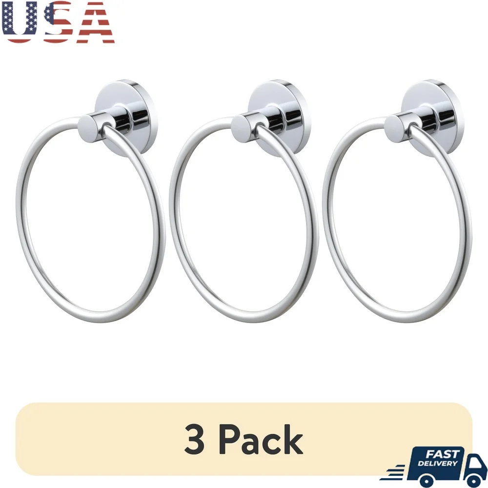 Комплект из 3 шт., современное круглое кольцо для полотенец, хромированный аксессуар для ванной комнаты, устойчивый к ржавчине, прочный цинковый алюминиевый сплав, простая установка
Комплект из 3 шт., современное круглое кольцо для полотенец, хромированный аксессуар для ванной комнаты, устойчивый к ржавчине, прочный цинковый алюминиевый сплав, простая установка