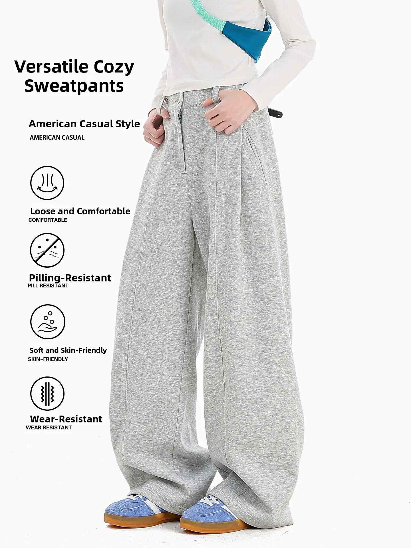 American Retro Wide Leg Sport Fleece Pants Men Women Casual Loose Match Commuting Leisure Drape Straight Long Trousers
American Retro Wide Leg Sport Fleece Pants Men Women Casual Loose Match Commuting Leisure Drape Straight Long Trousers