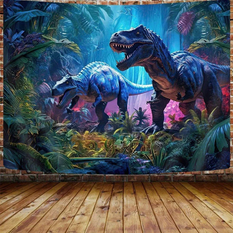 VIKAMA Fluorescent Jurassic Dinosaur Print Tapestry, For Living Room, Bedroom, Gaming Rooms, And Party Wall Hanging Home Decor
VIKAMA Fluorescent Jurassic Dinosaur Print Tapestry, For Living Room, Bedroom, Gaming Rooms, And Party Wall Hanging Home Decor