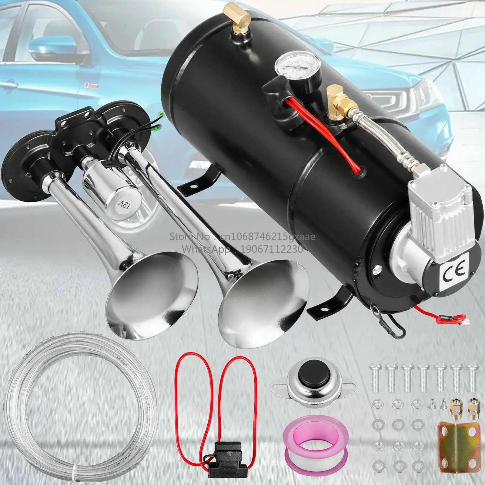 Double Pipe Air Compressor Horn Kit for Modified Cars Air Pump Air Flute Horn
Double Pipe Air Compressor Horn Kit for Modified Cars Air Pump Air Flute Horn